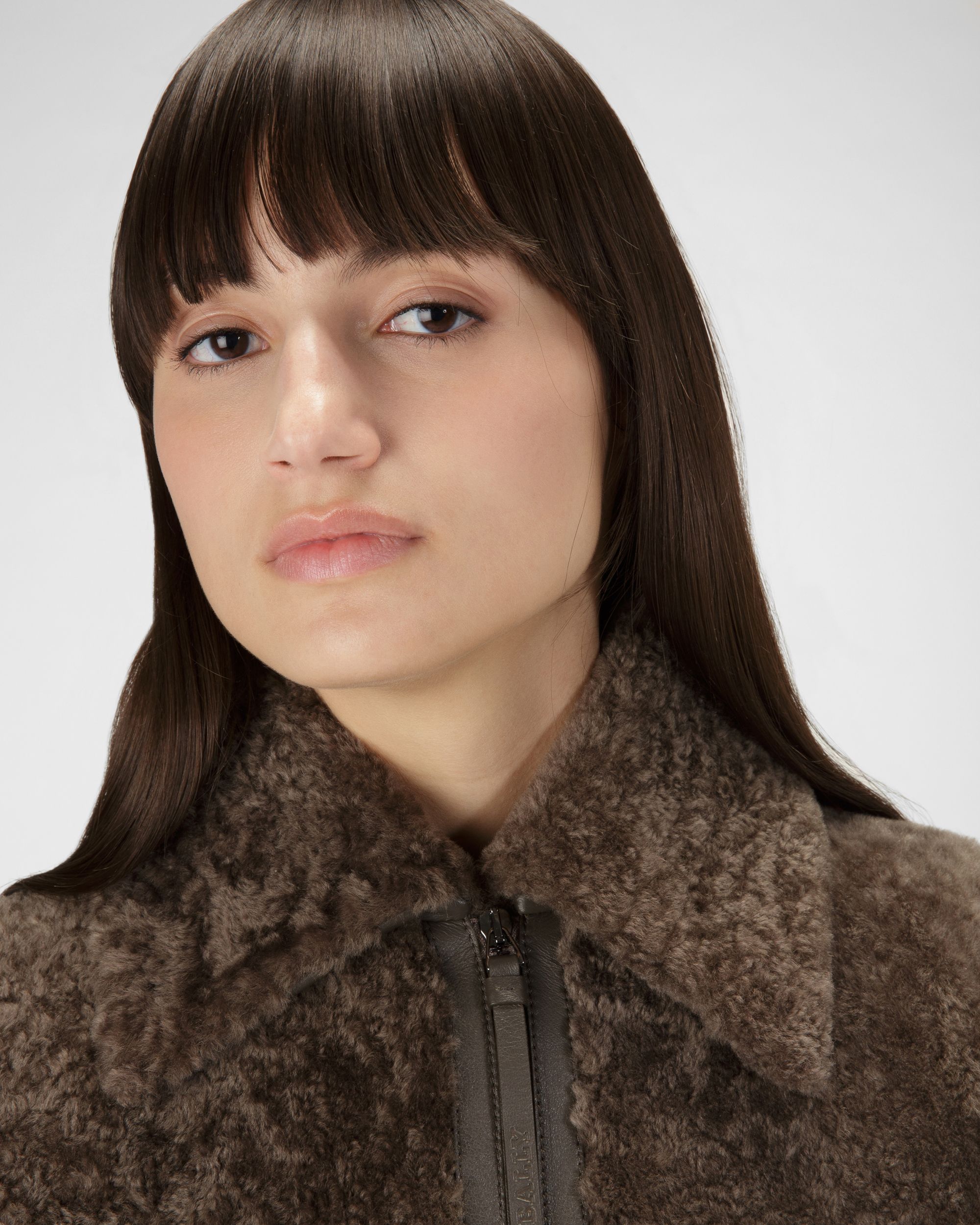 Veste En Shearling En Marron - Femme - Bally - 02