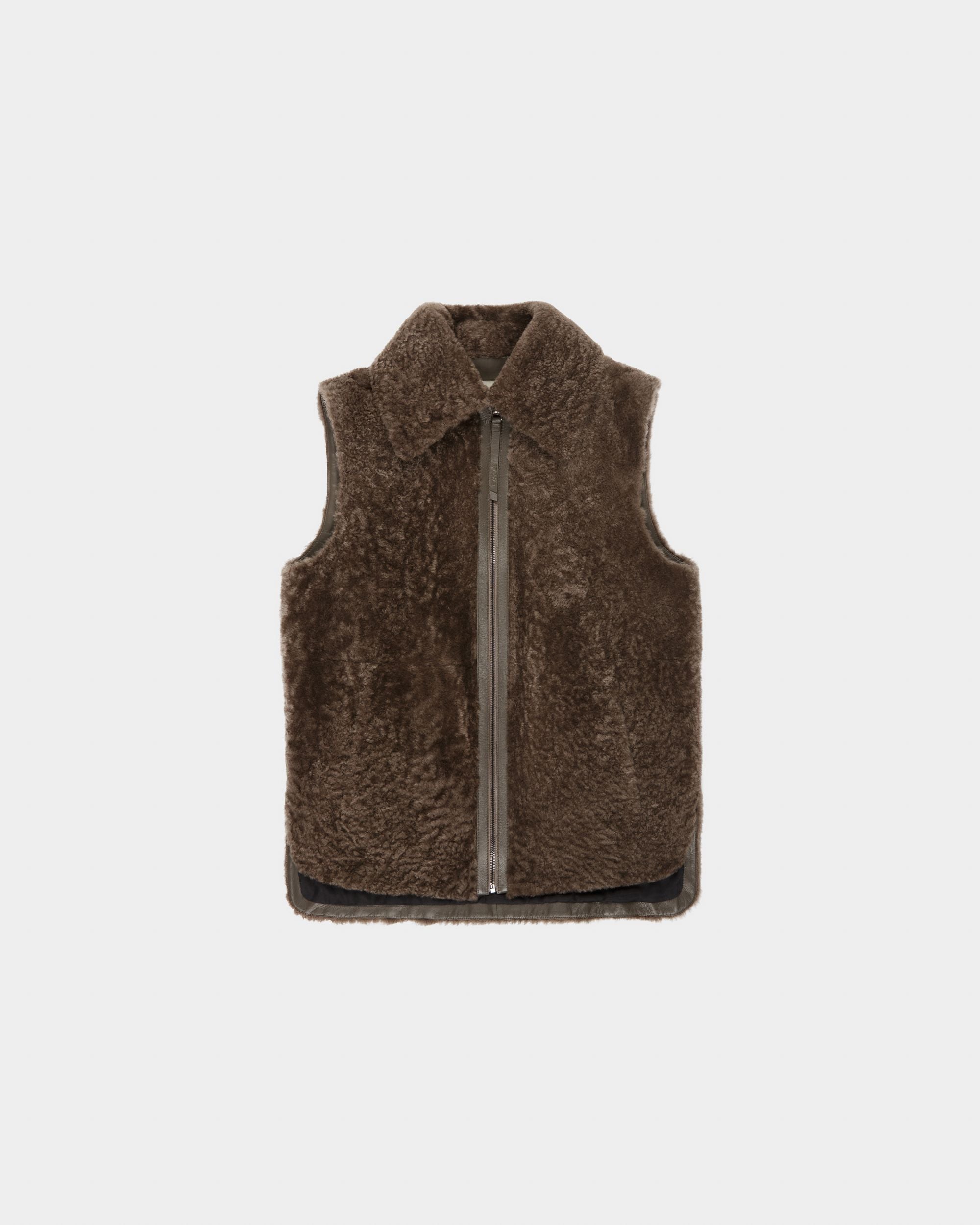 Veste En Shearling En Marron - Femme - Bally - 04
