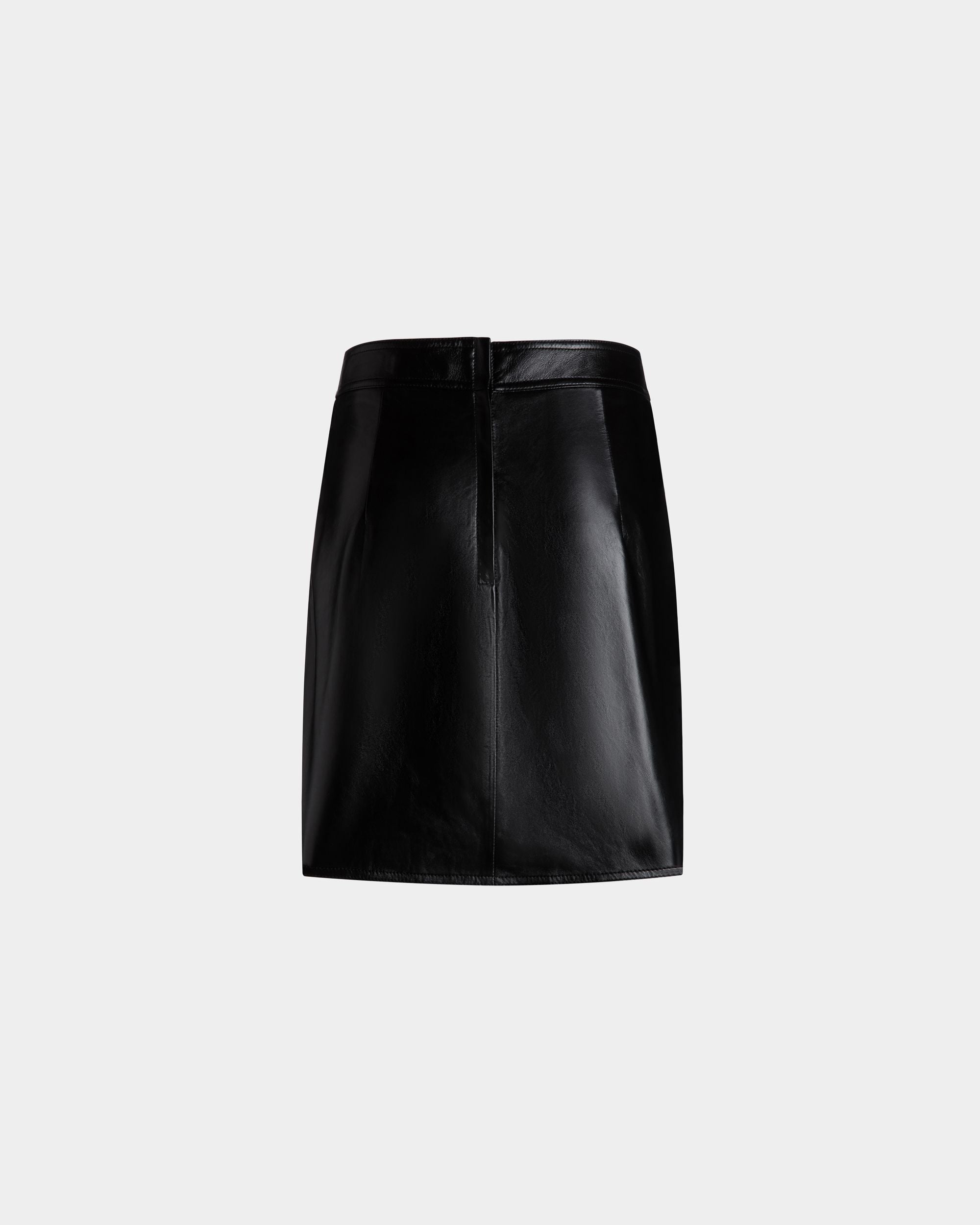 Minijupe En Cuir Noir - Femme - Bally - 02