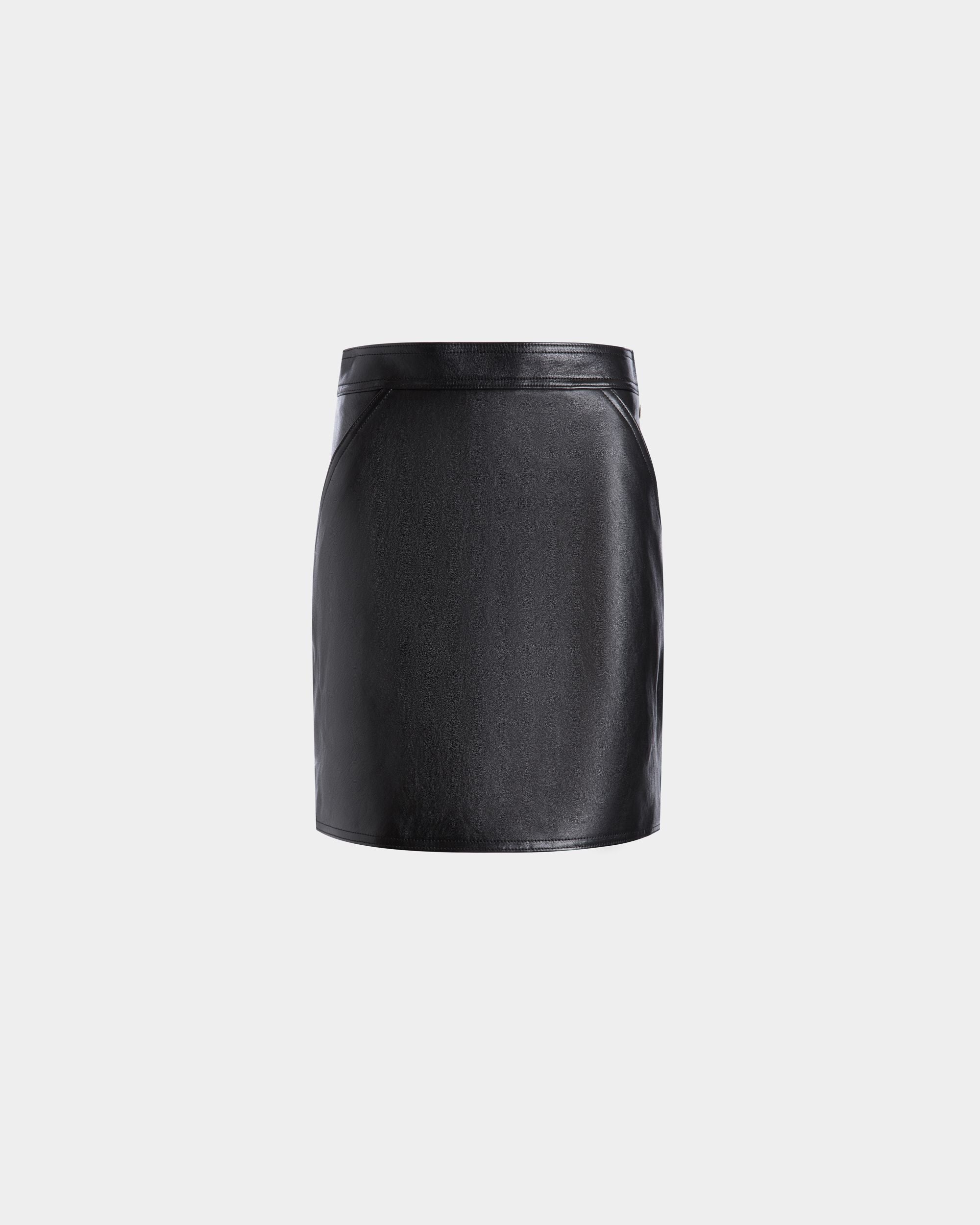 Leather Skirt In Black Sheep - Femme - Bally - 01