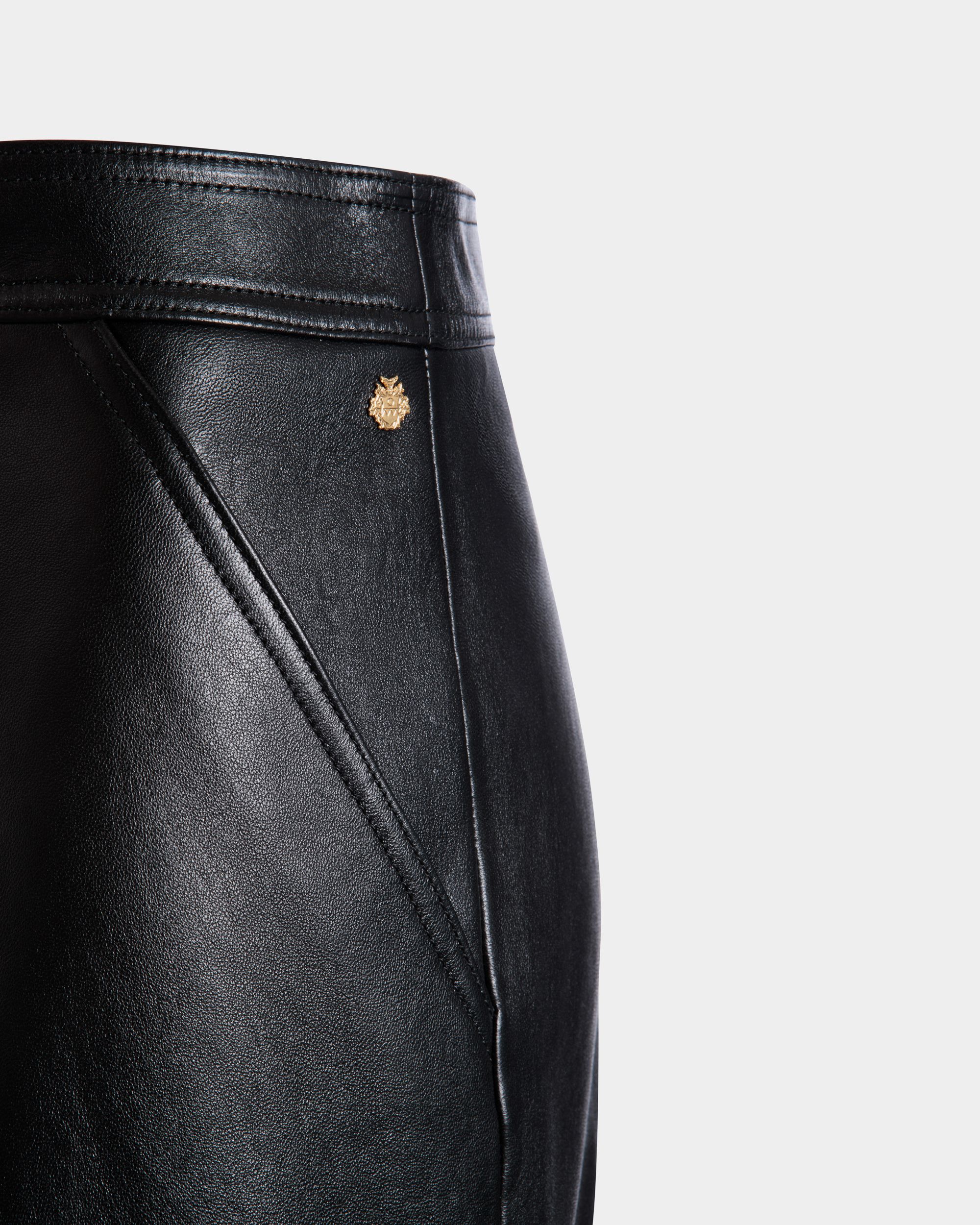 Leather Skirt In Black Sheep - Femme - Bally - 02