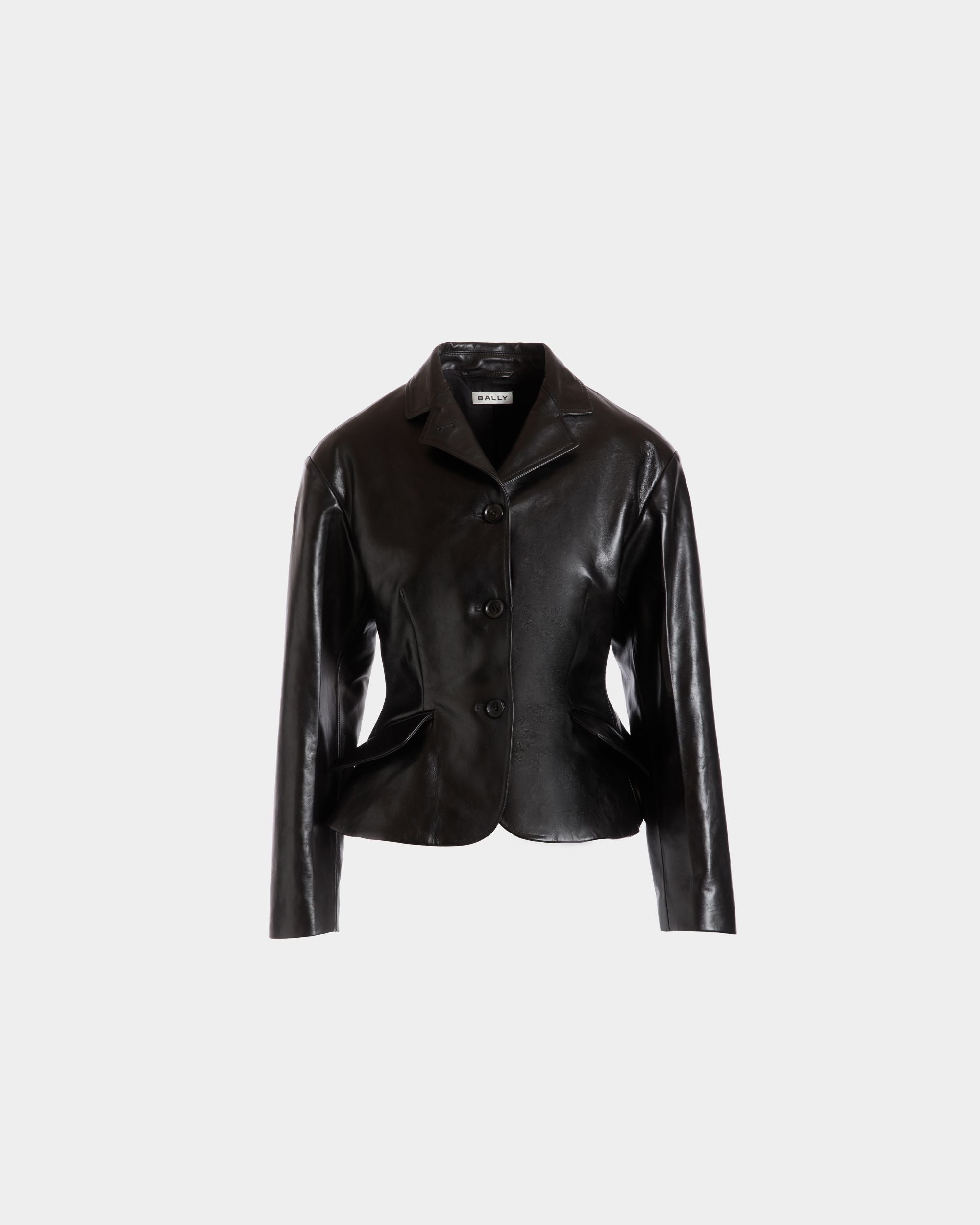 Blazer En Cuir Noir - Femme - Bally - 01