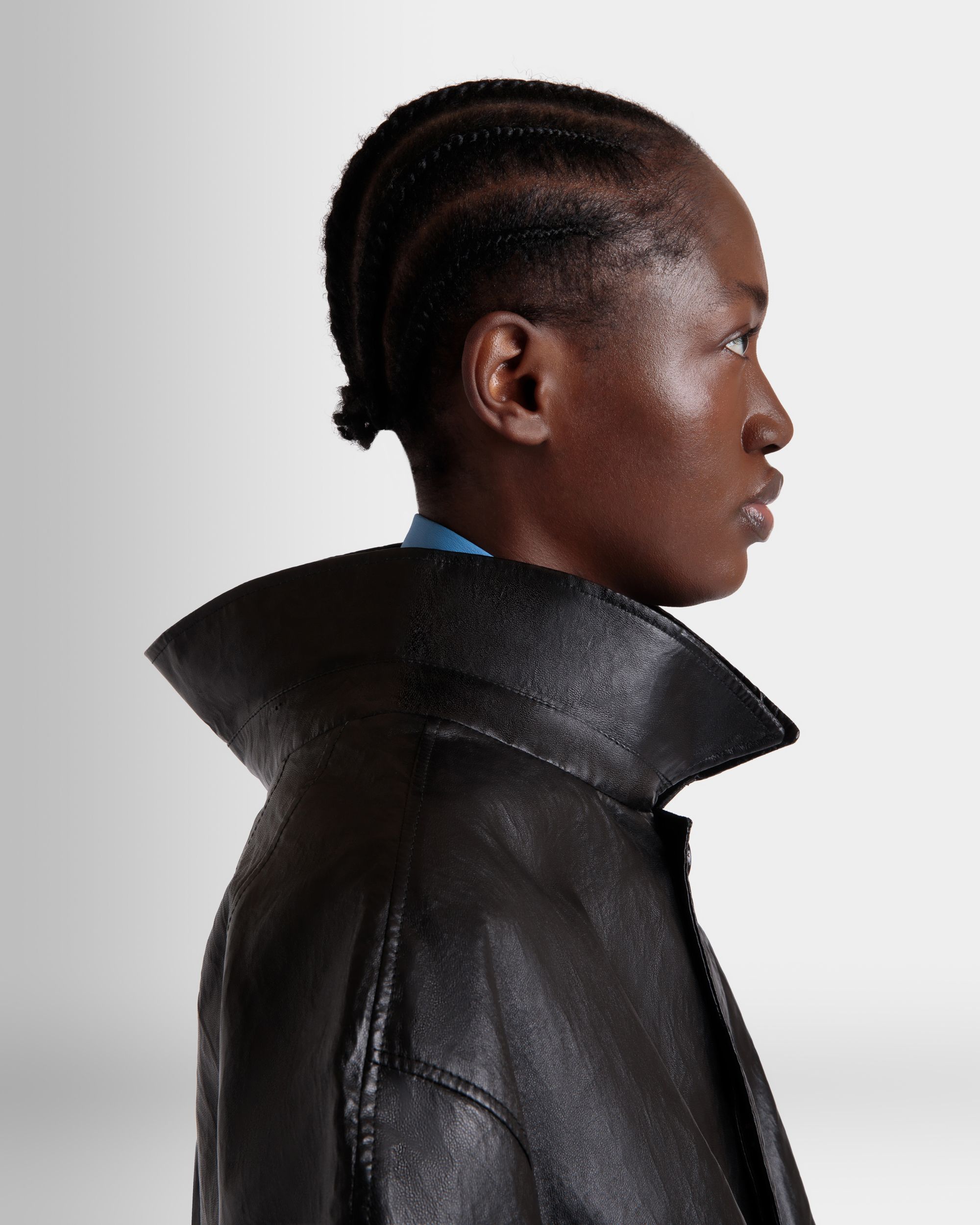 Blouson Bomber En Cuir Noir - Femme - Bally - 03