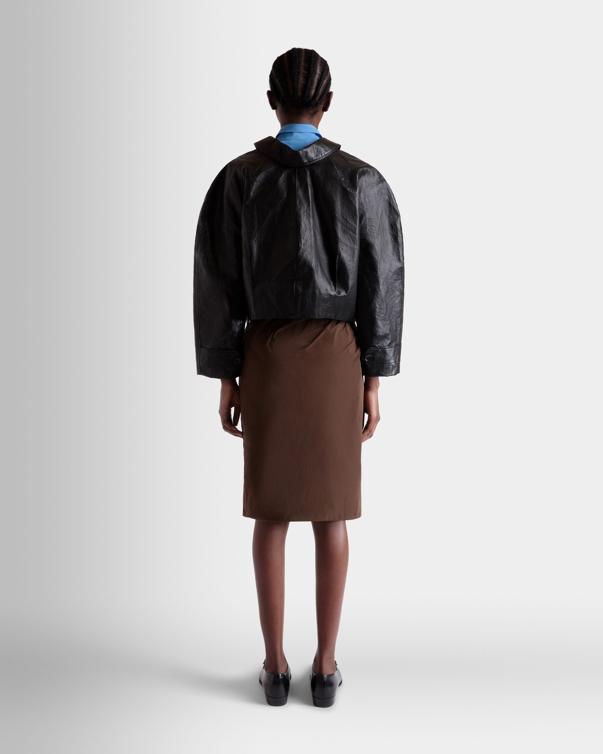 Blouson Bomber En Cuir Noir - Femme - Bally - 06