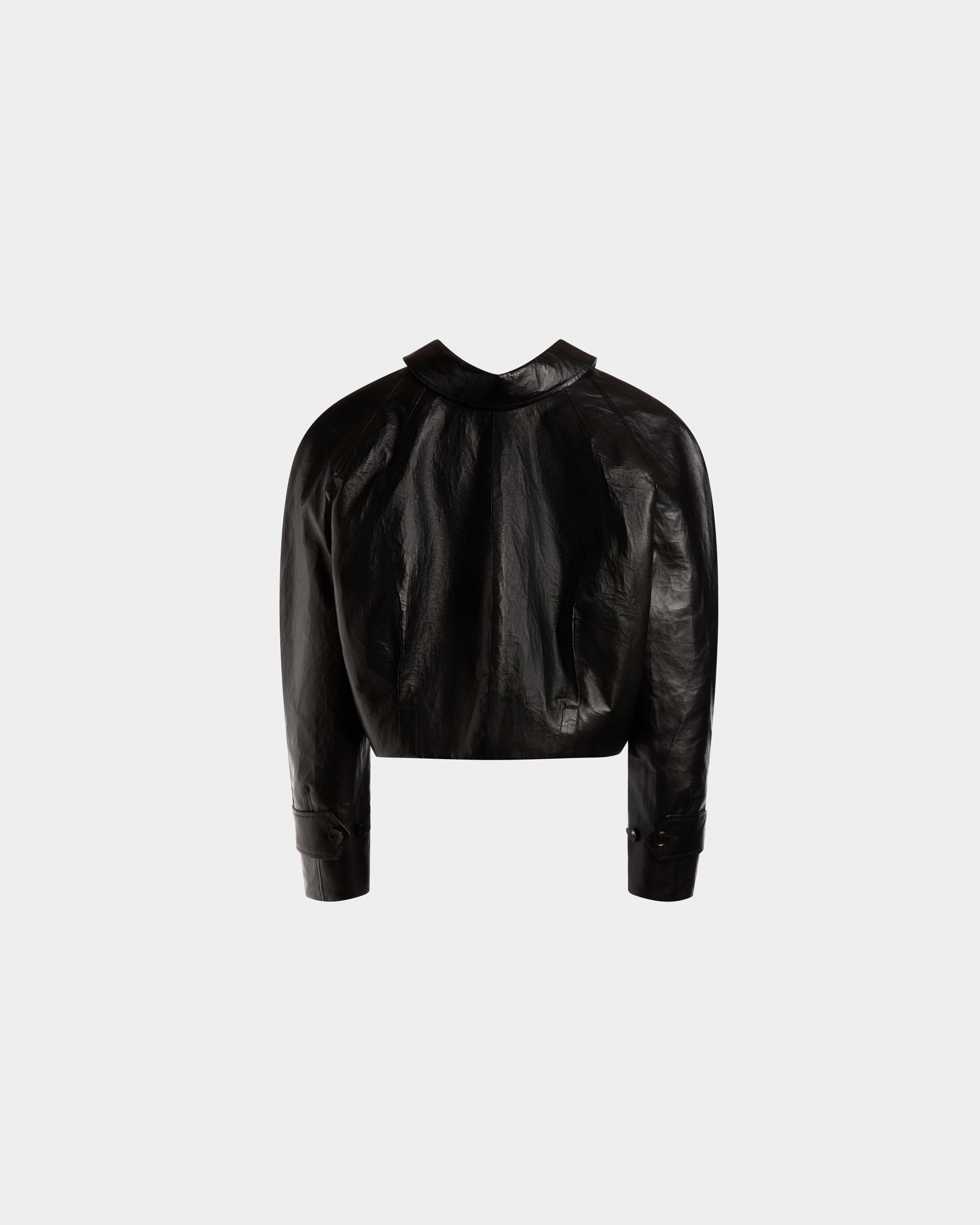 Blouson Bomber En Cuir Noir - Femme - Bally - 07