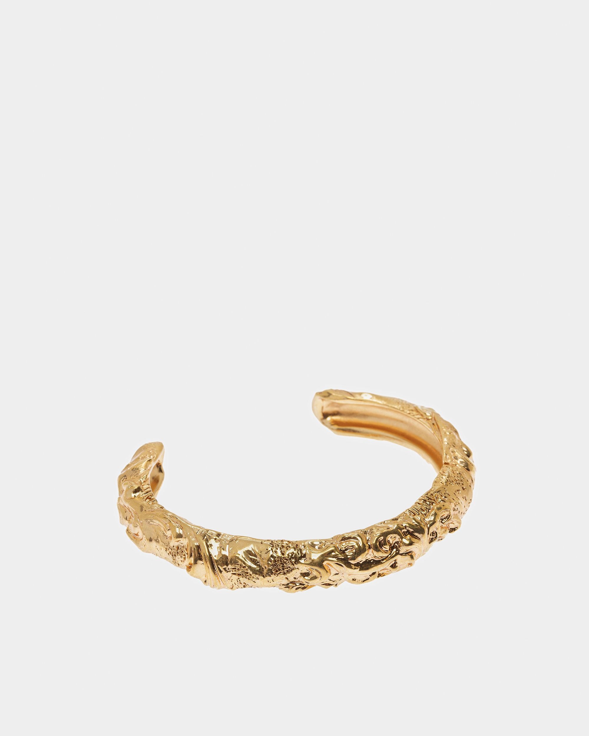 Bracelet Manchette Effet Sculptural Couleur Or Jaune - Femme - Bally - 01