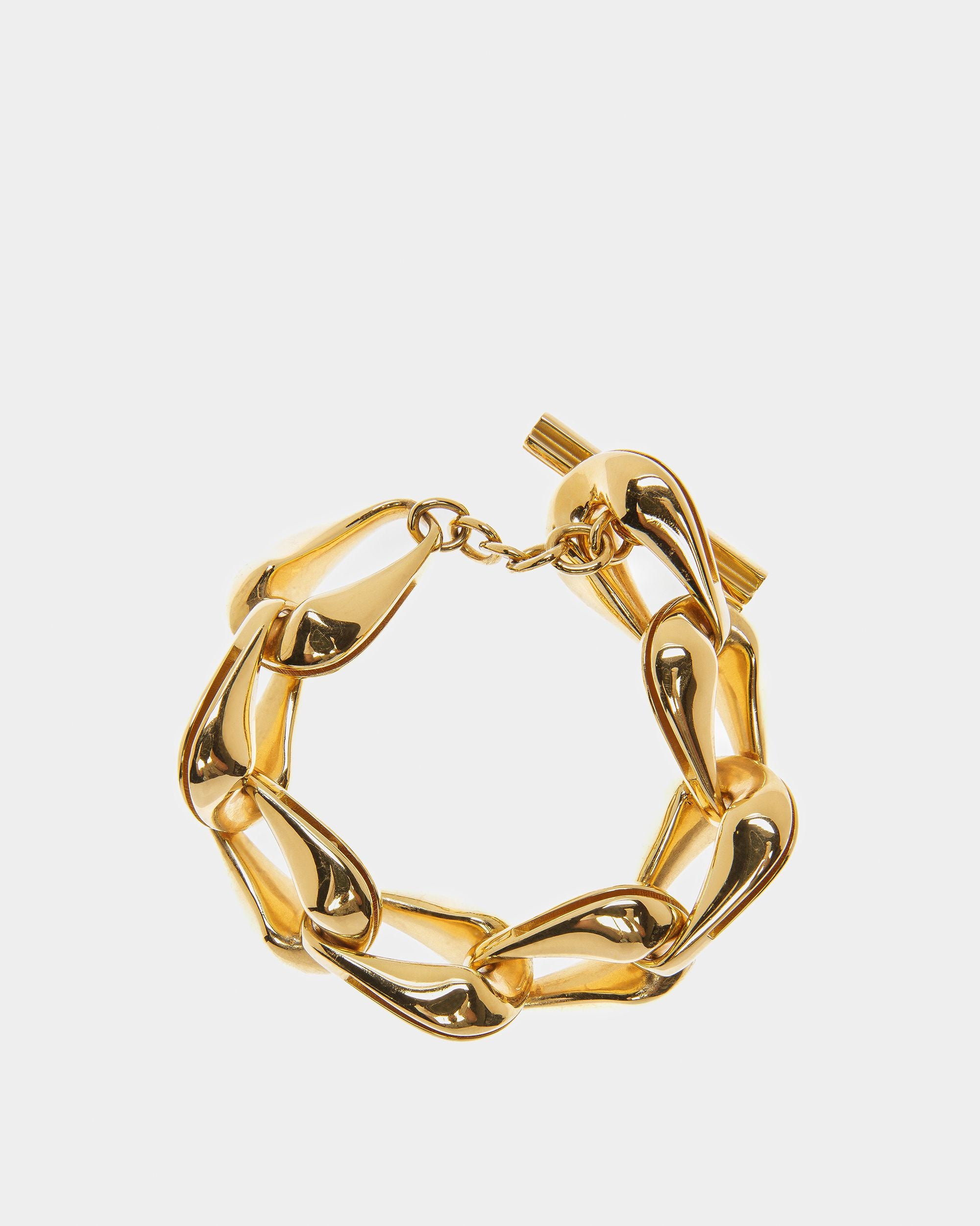 Bracelet Chaîne À Maillons Épais Couleur Or Jaune - Femme - Bally - 01
