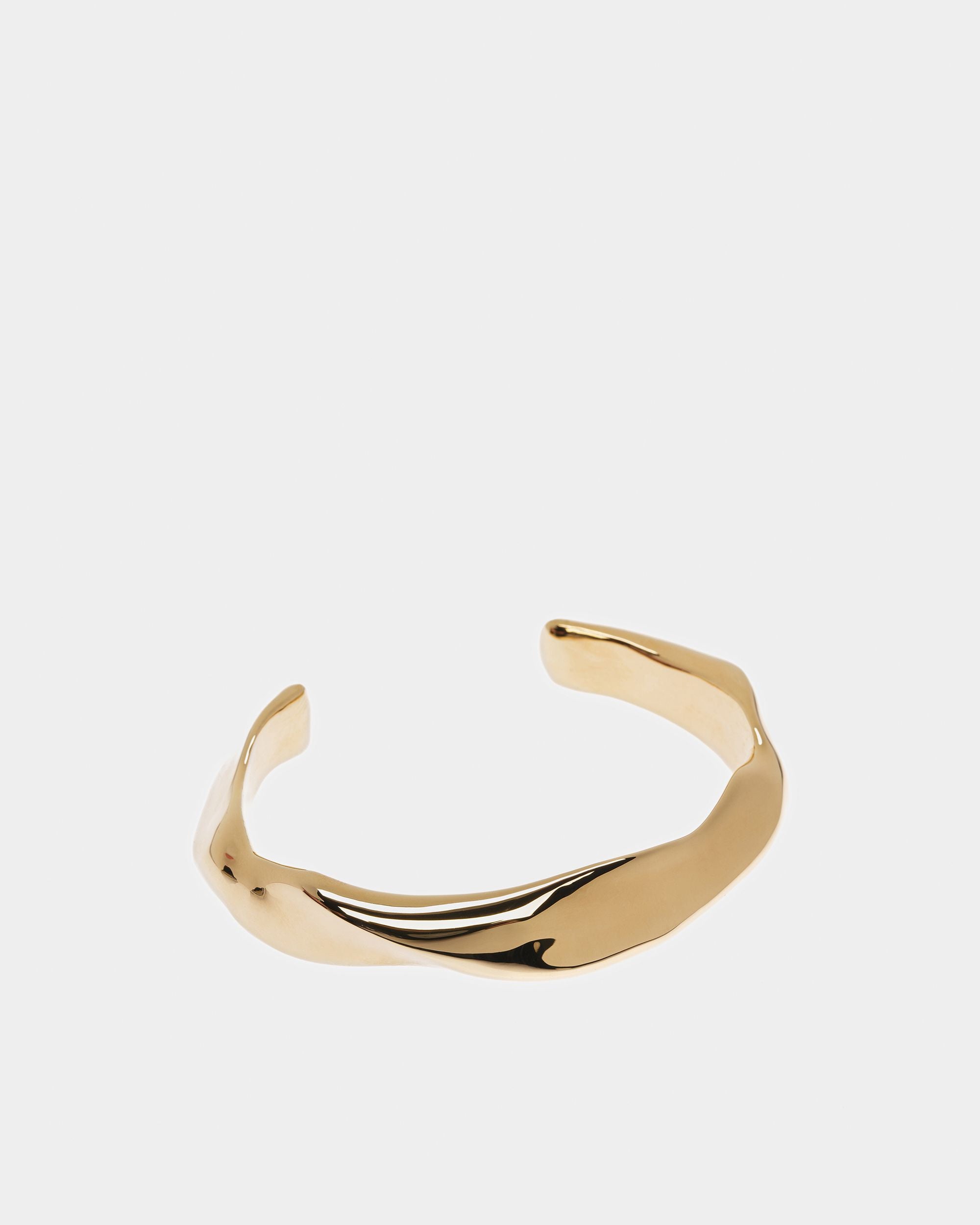 Manchette Rigide Couleur Or Jaune - Femme - Bally - 01