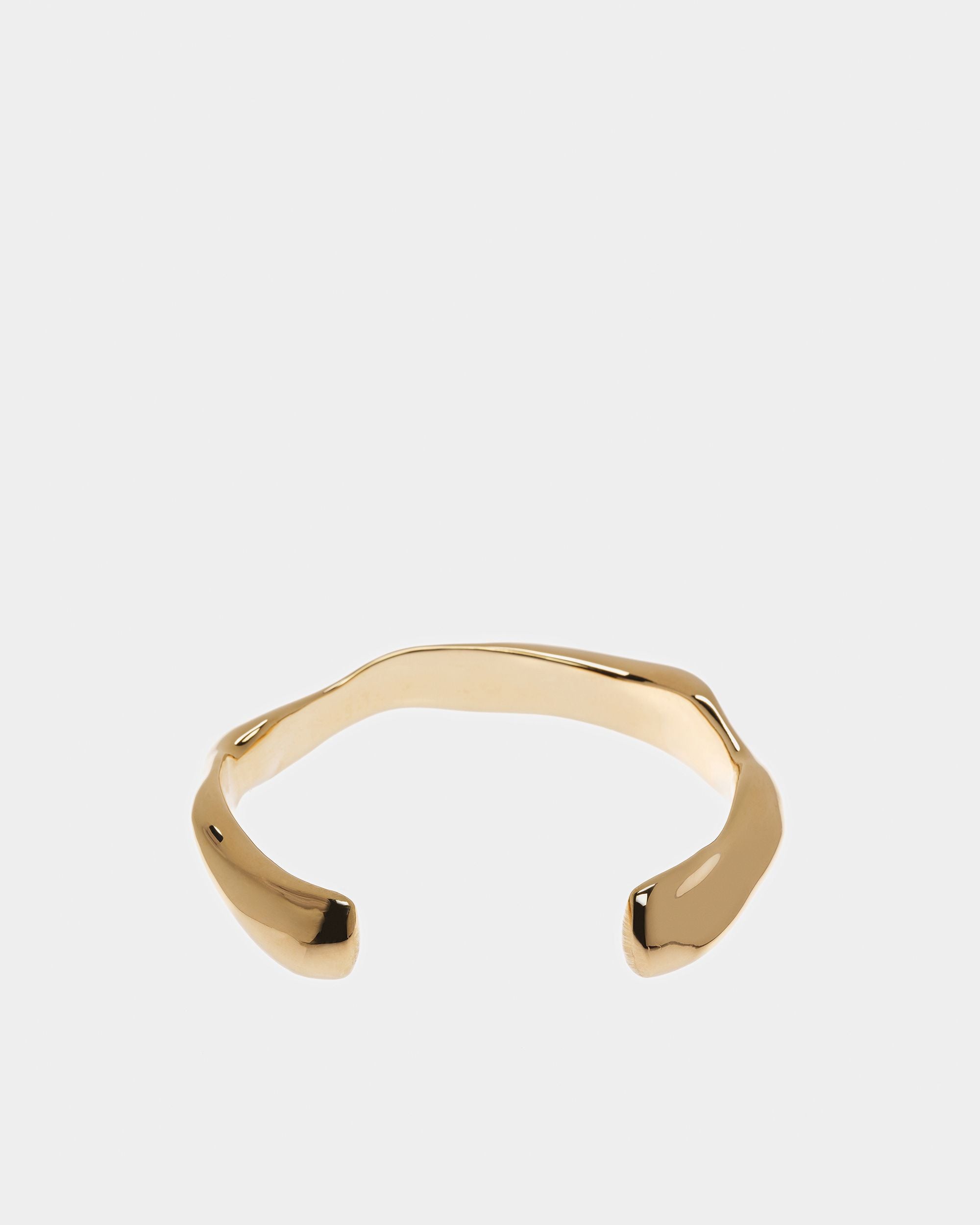 Manchette Rigide Couleur Or Jaune - Femme - Bally - 03