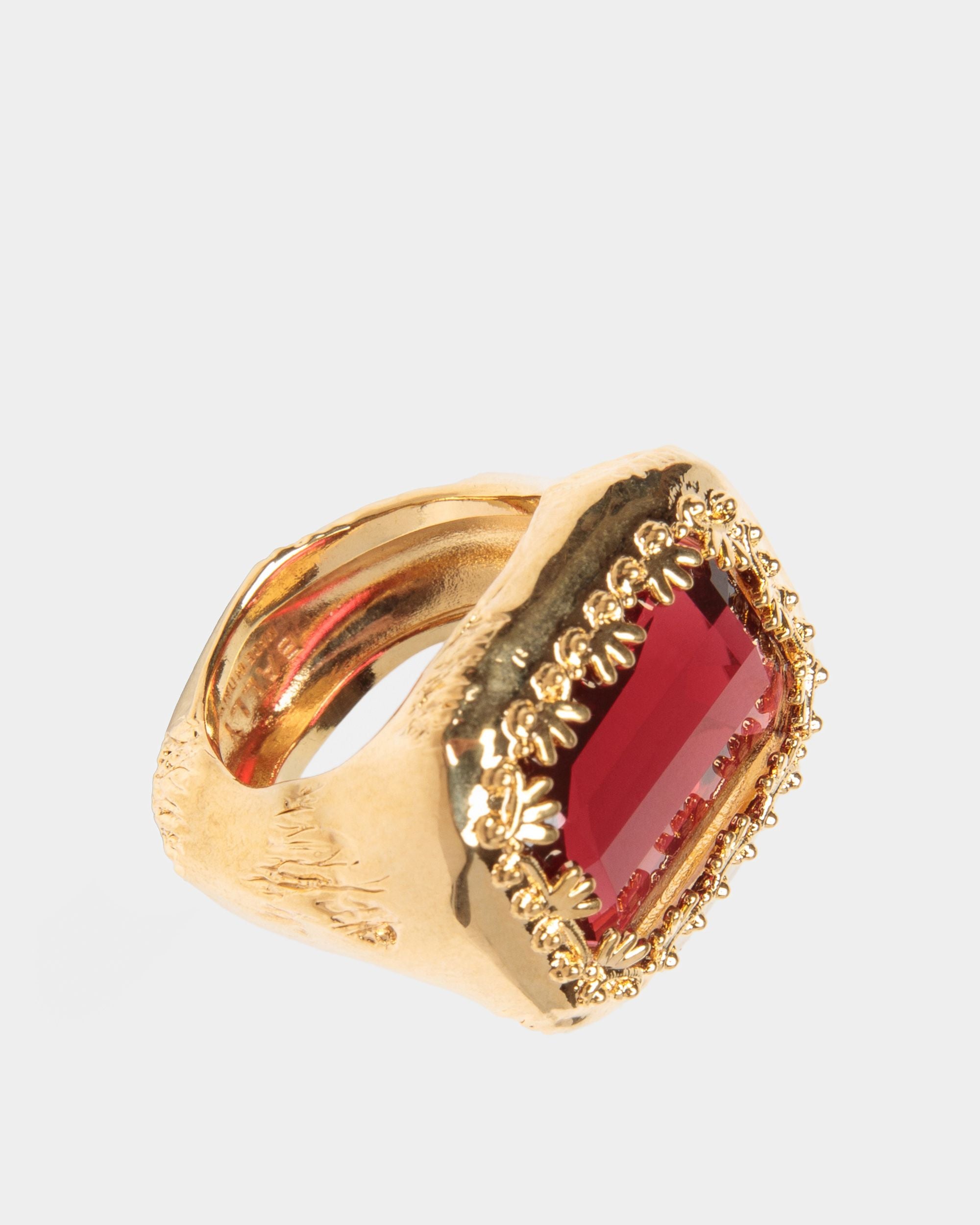 Bague Baroque En Or Martelé - Femme - Bally - 01