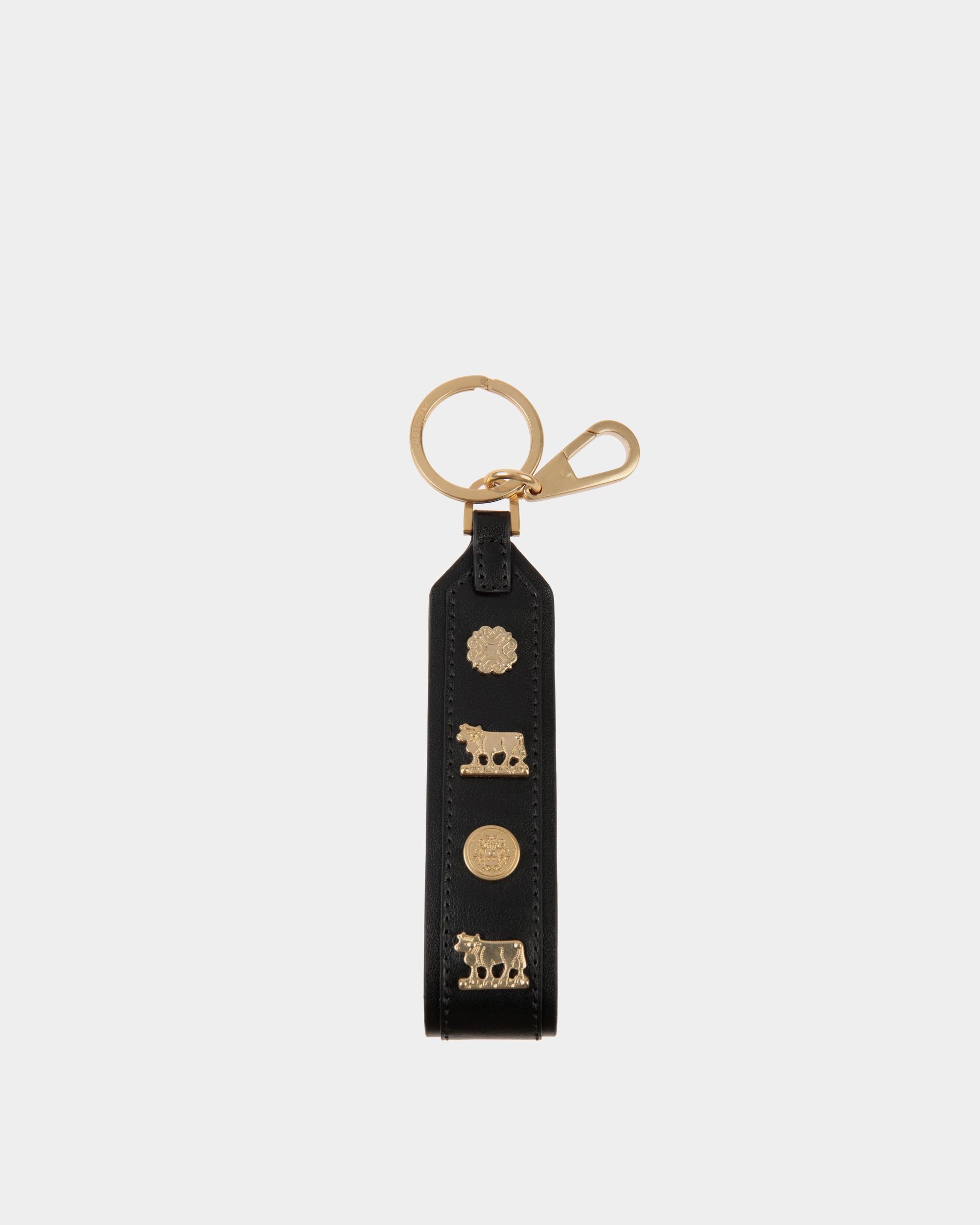 Porte-Clés Swissness Avec Clous En Cuir Noir - Femme - Bally - 02