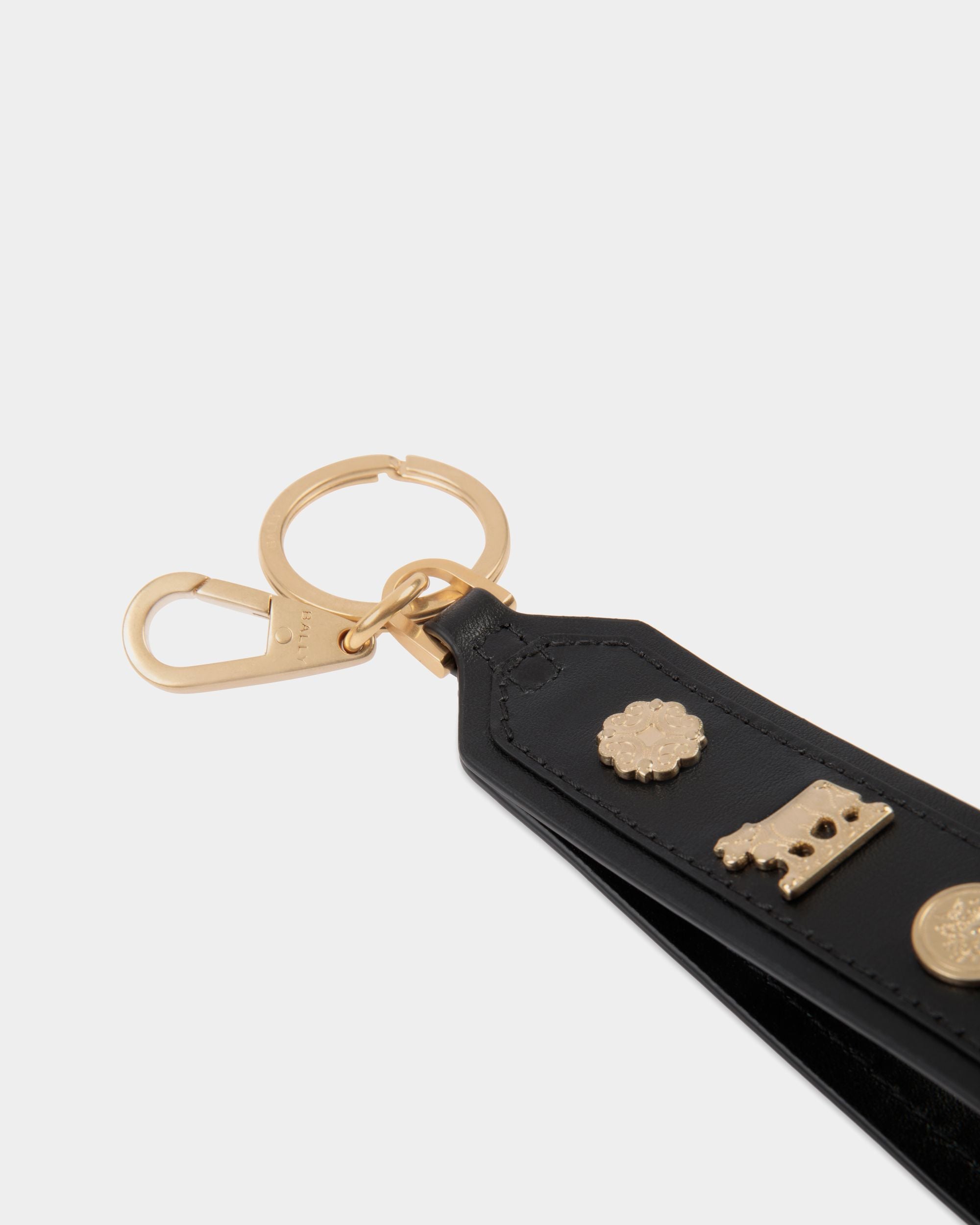 Porte-Clés Swissness Avec Clous En Cuir Noir - Femme - Bally - 03