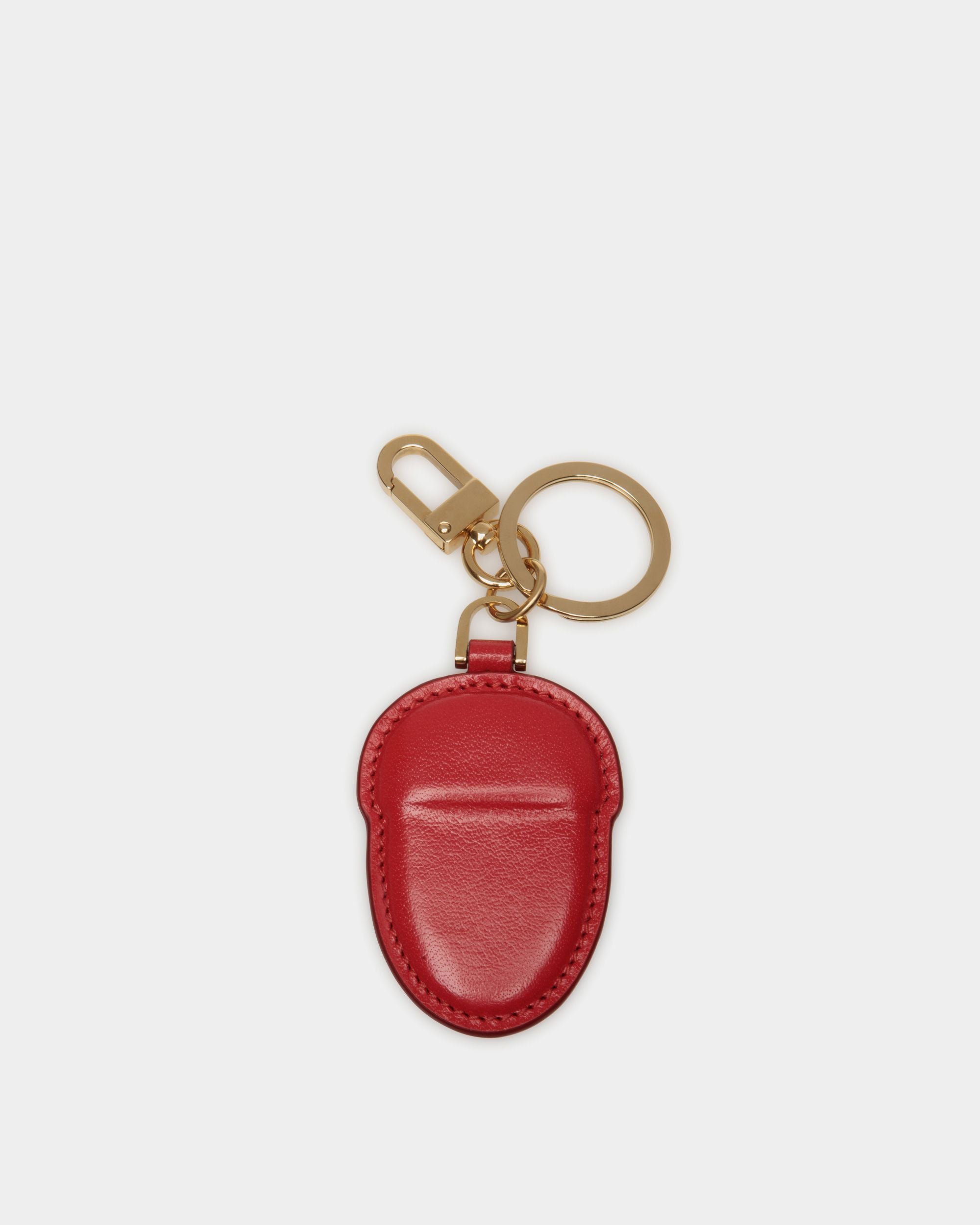 Porte-Clés Unda En Cuir Rouge - Femme - Bally - 02