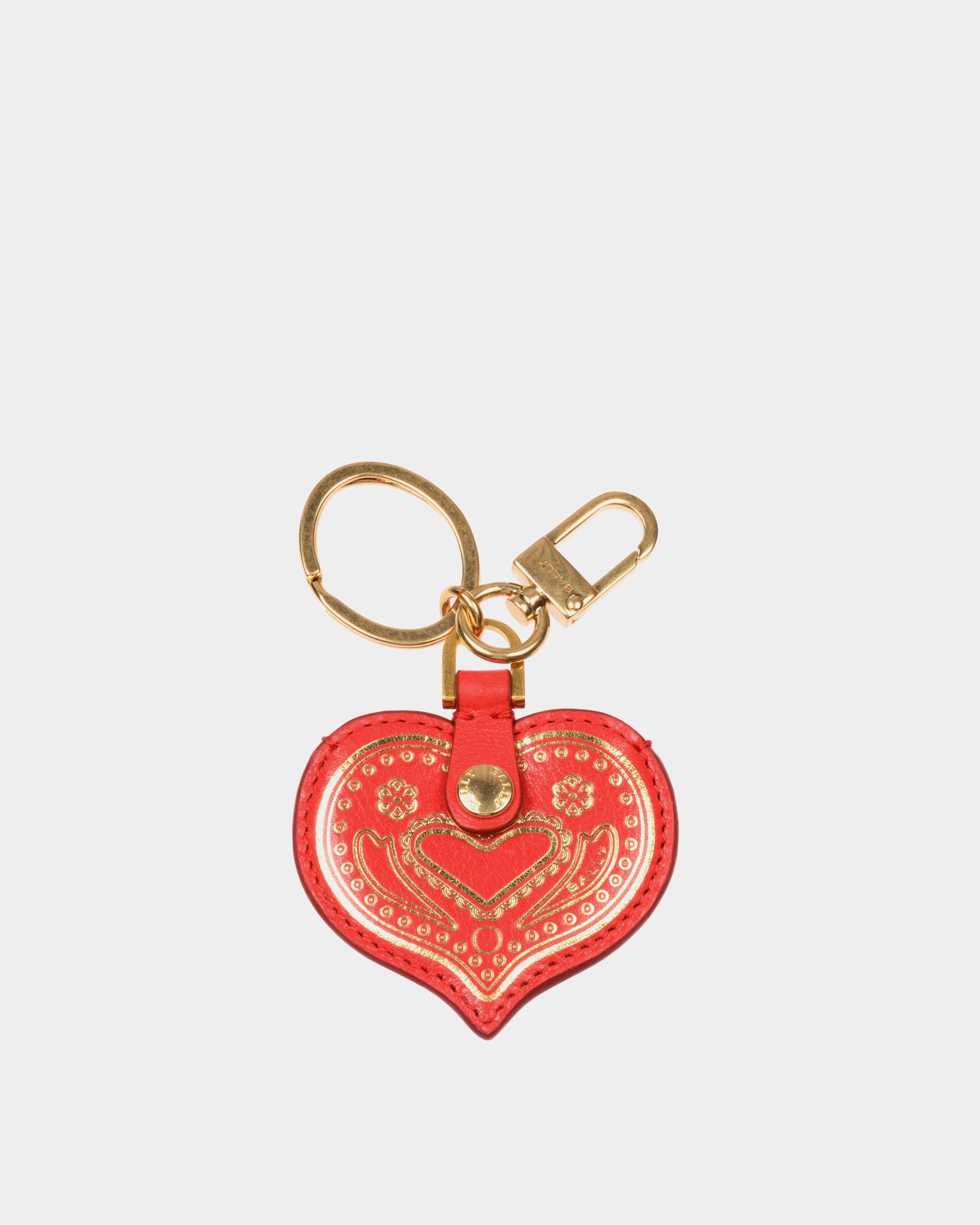 Porte-Balise AirTag Swissness En Cuir Rouge - Femme - Bally - 01