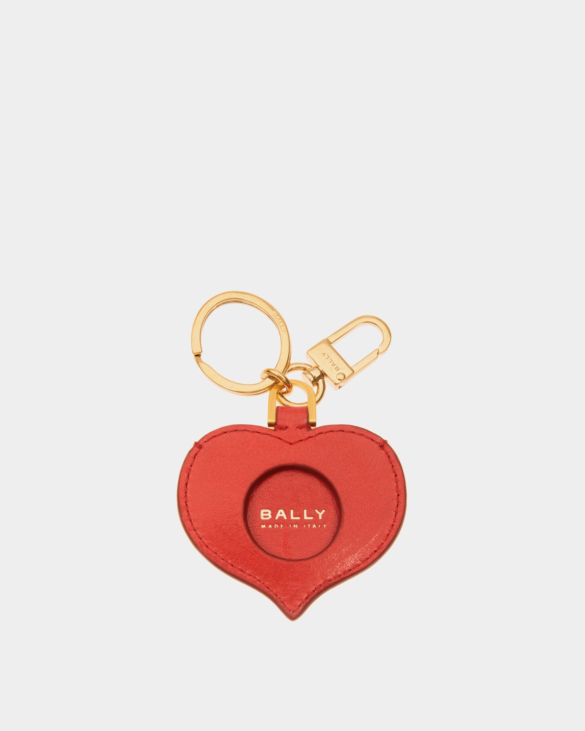 Porte-Balise AirTag Swissness En Cuir Rouge - Femme - Bally - 02