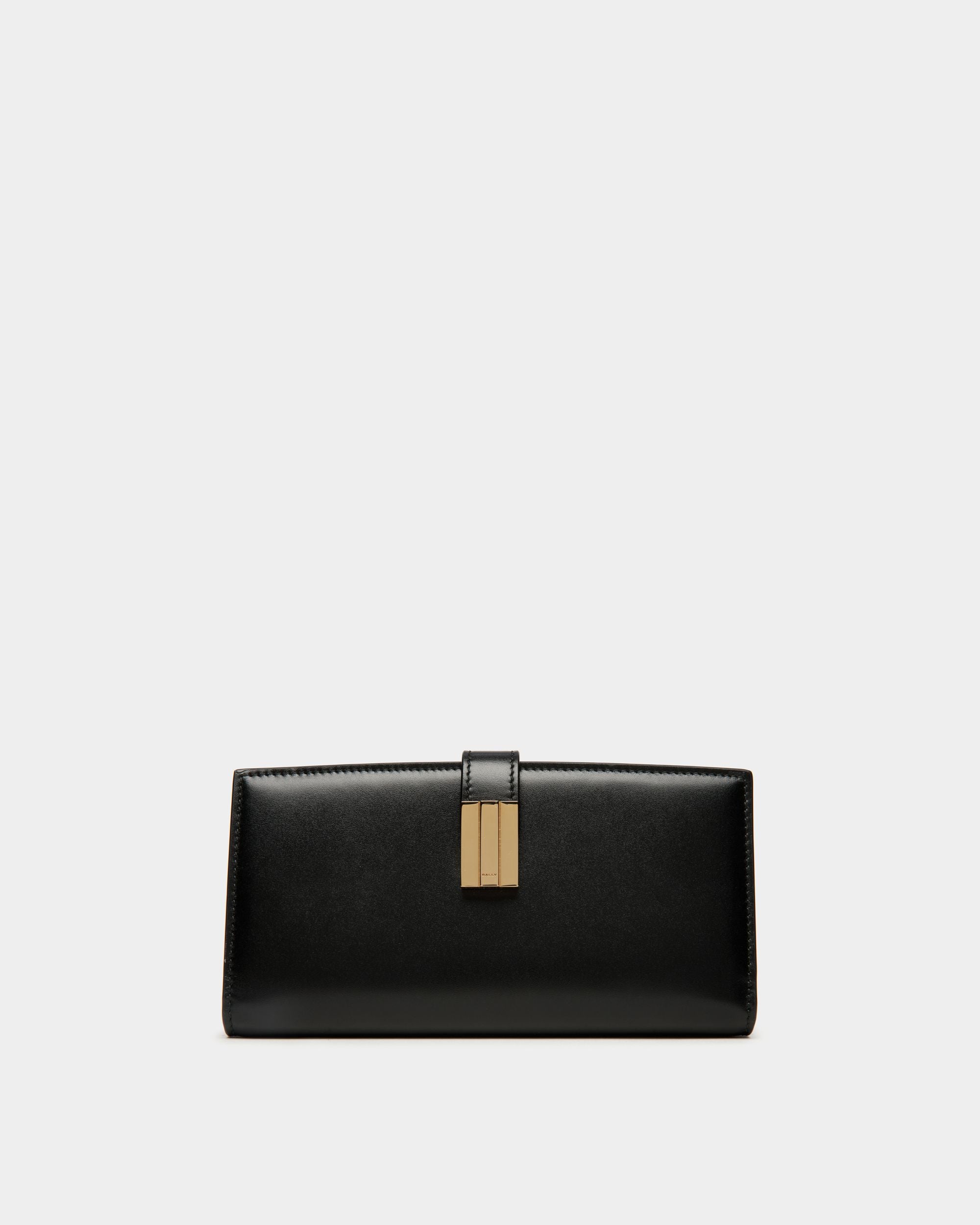 Portefeuille Long Ollam En Cuir Noir - Femme - Bally - 01
