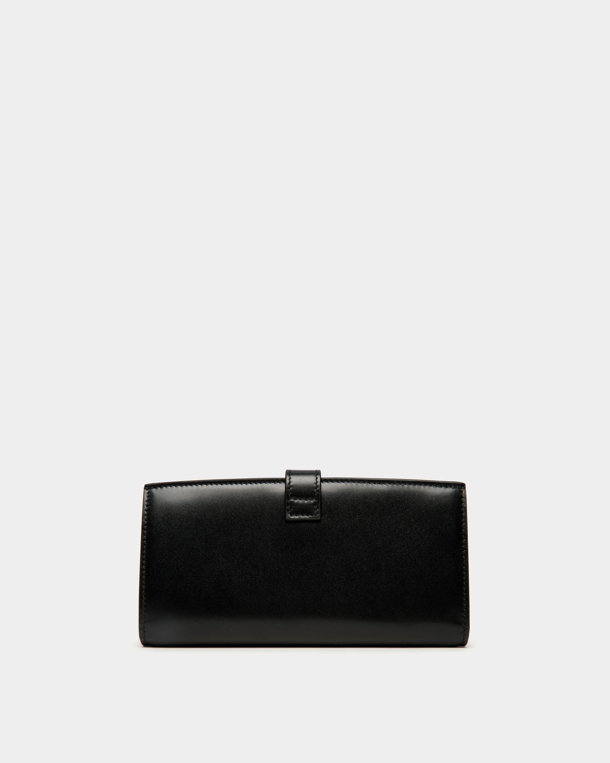 Portefeuille Long Ollam En Cuir Noir - Femme - Bally - 02