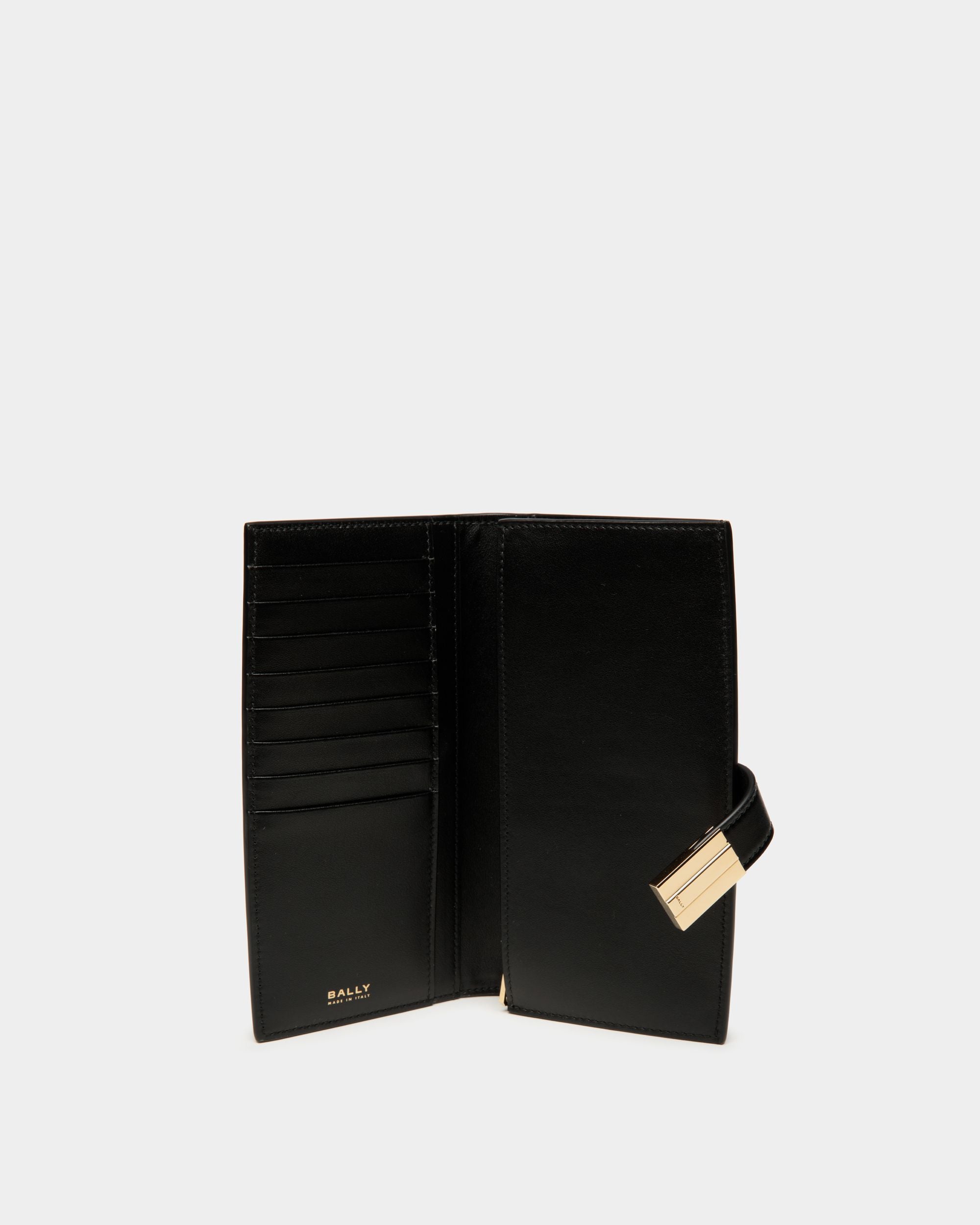 Portefeuille Long Ollam En Cuir Noir - Femme - Bally - 03