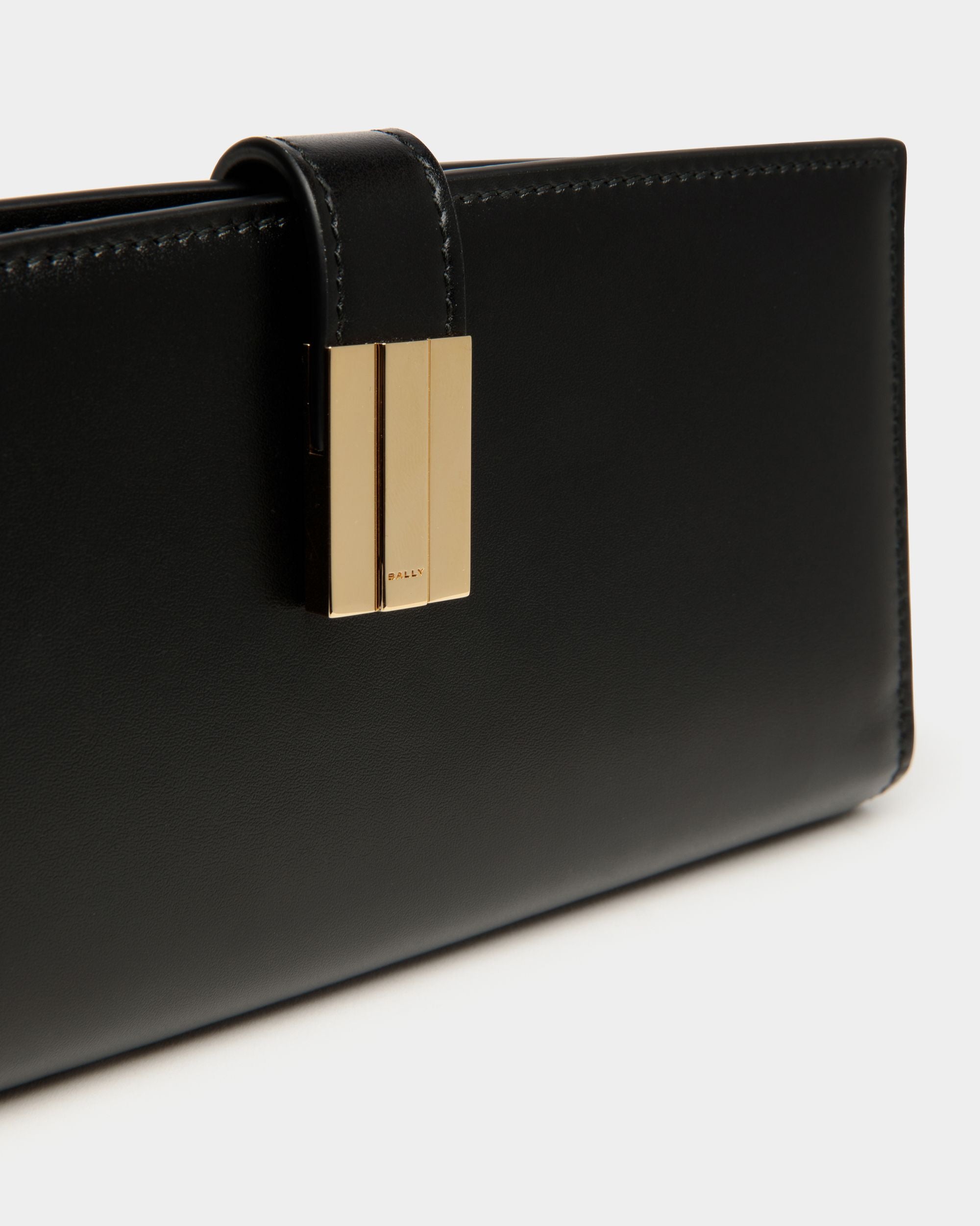 Portefeuille Long Ollam En Cuir Noir - Femme - Bally - 04