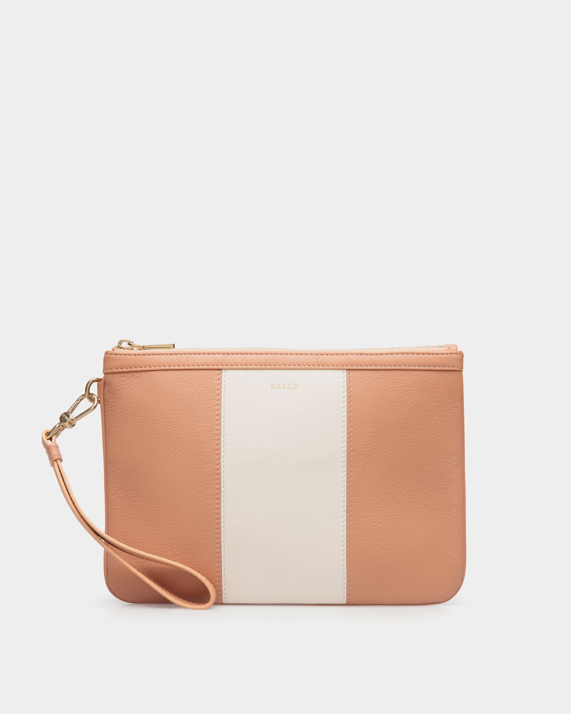 Cabana Clutch In Orange Bovine - Femme - Bally - 01