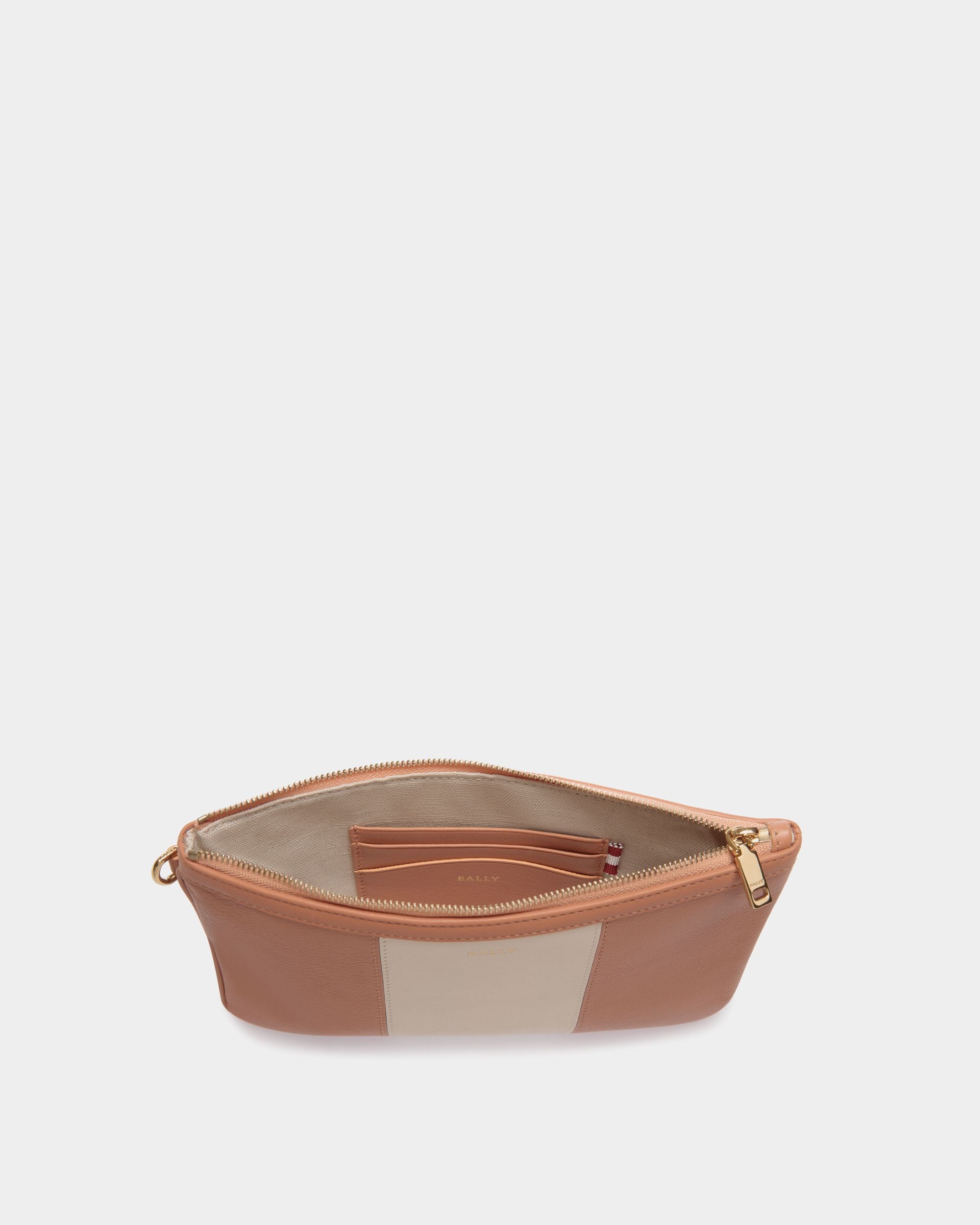 Cabana Clutch In Orange Bovine - Femme - Bally - 03
