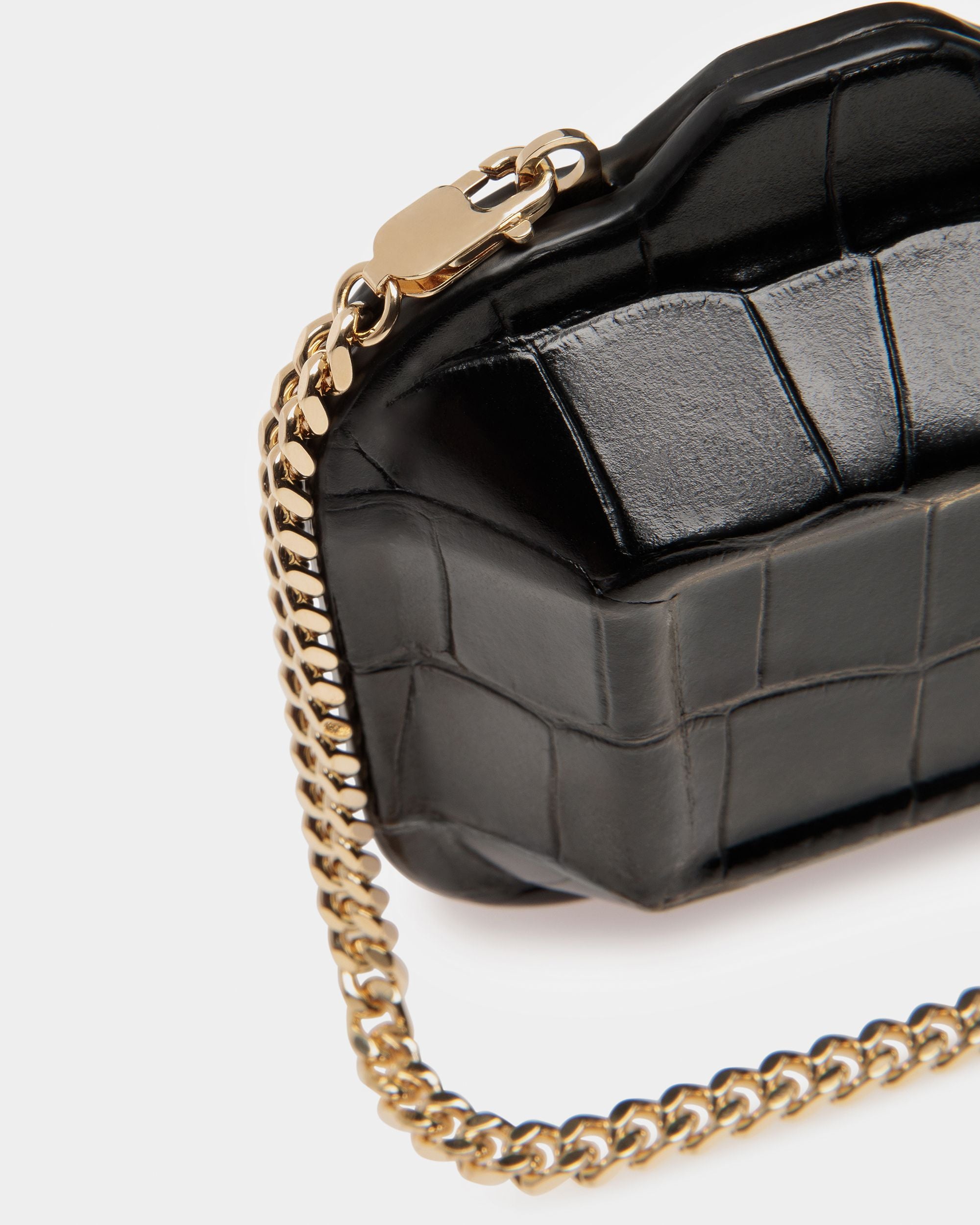 Étui Airpods To Go En Cuir Gaufré Crocodile - Femme - Bally - 03