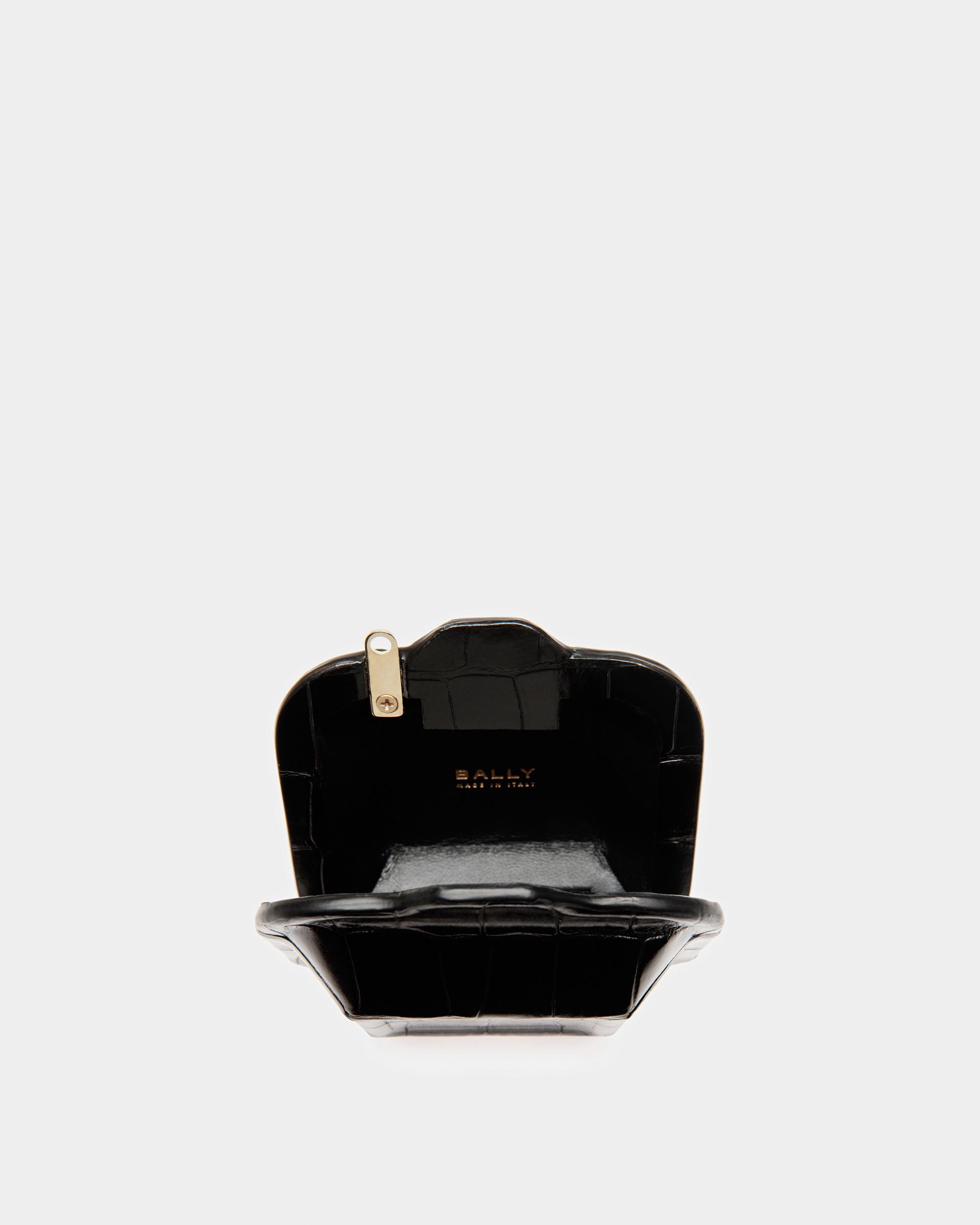 Étui Airpods To Go En Cuir Gaufré Crocodile - Femme - Bally - 04