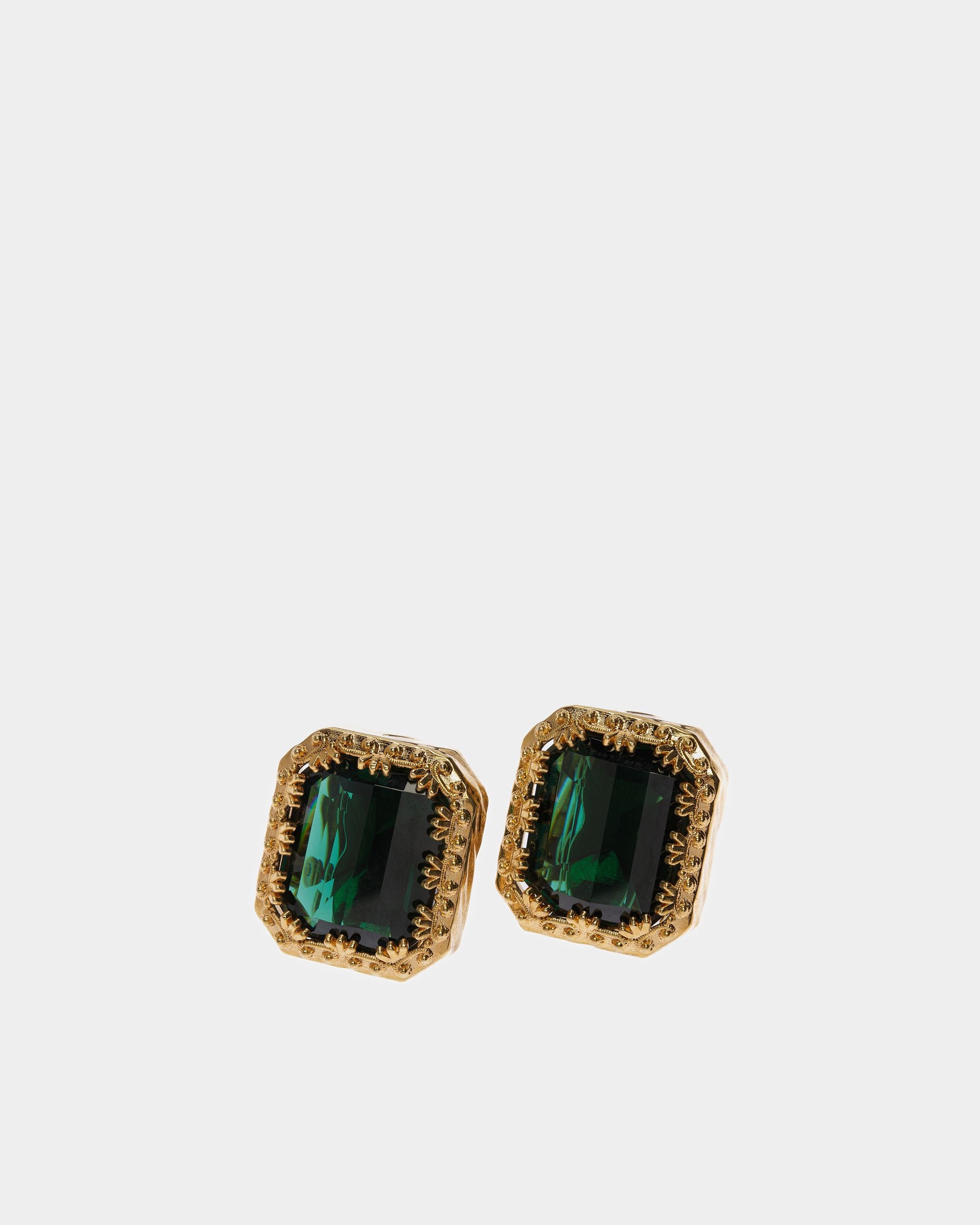 Boucles D’oreilles À Clip En Émeraude - Femme - Bally - 01