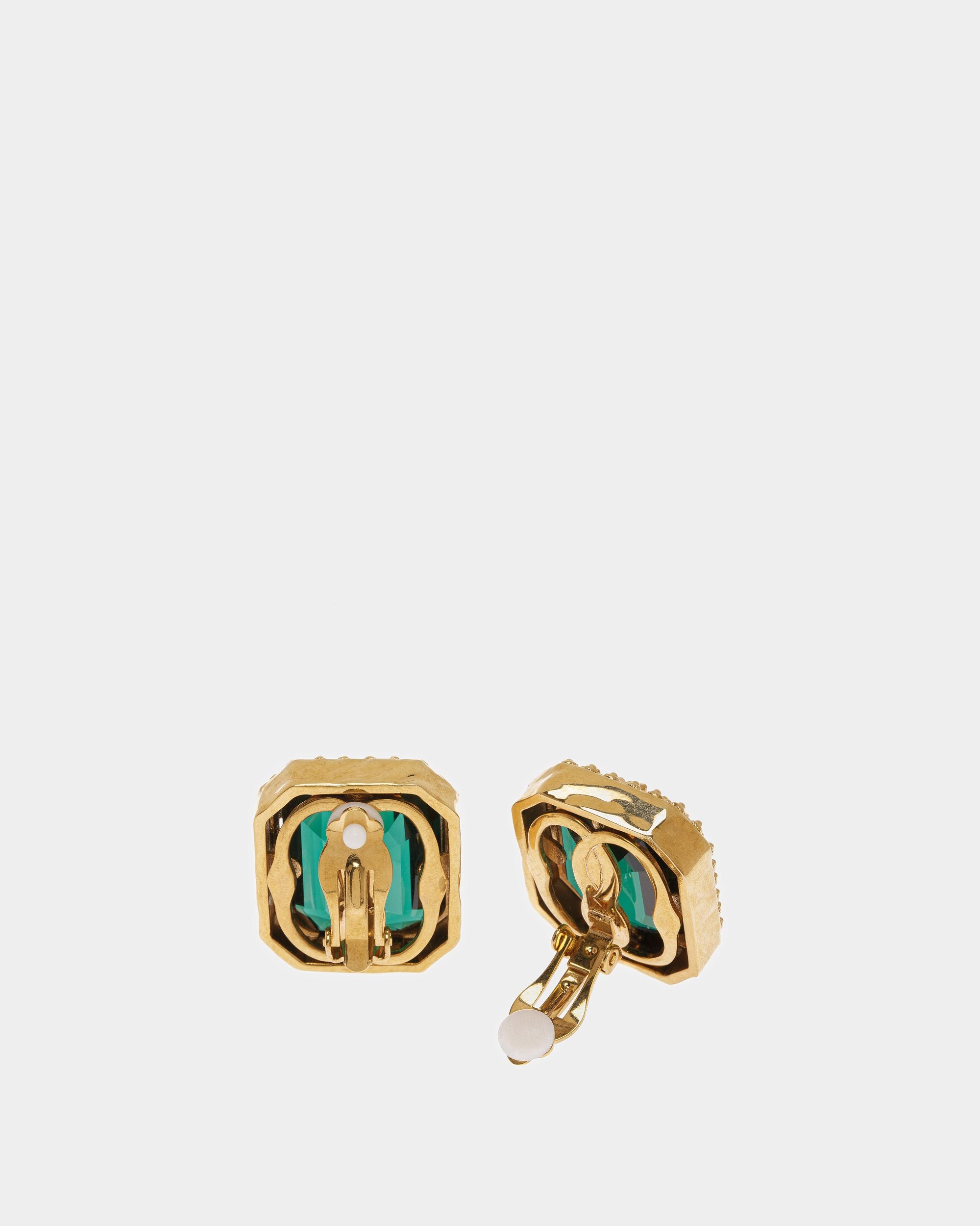 Boucles D’oreilles À Clip En Émeraude - Femme - Bally - 03