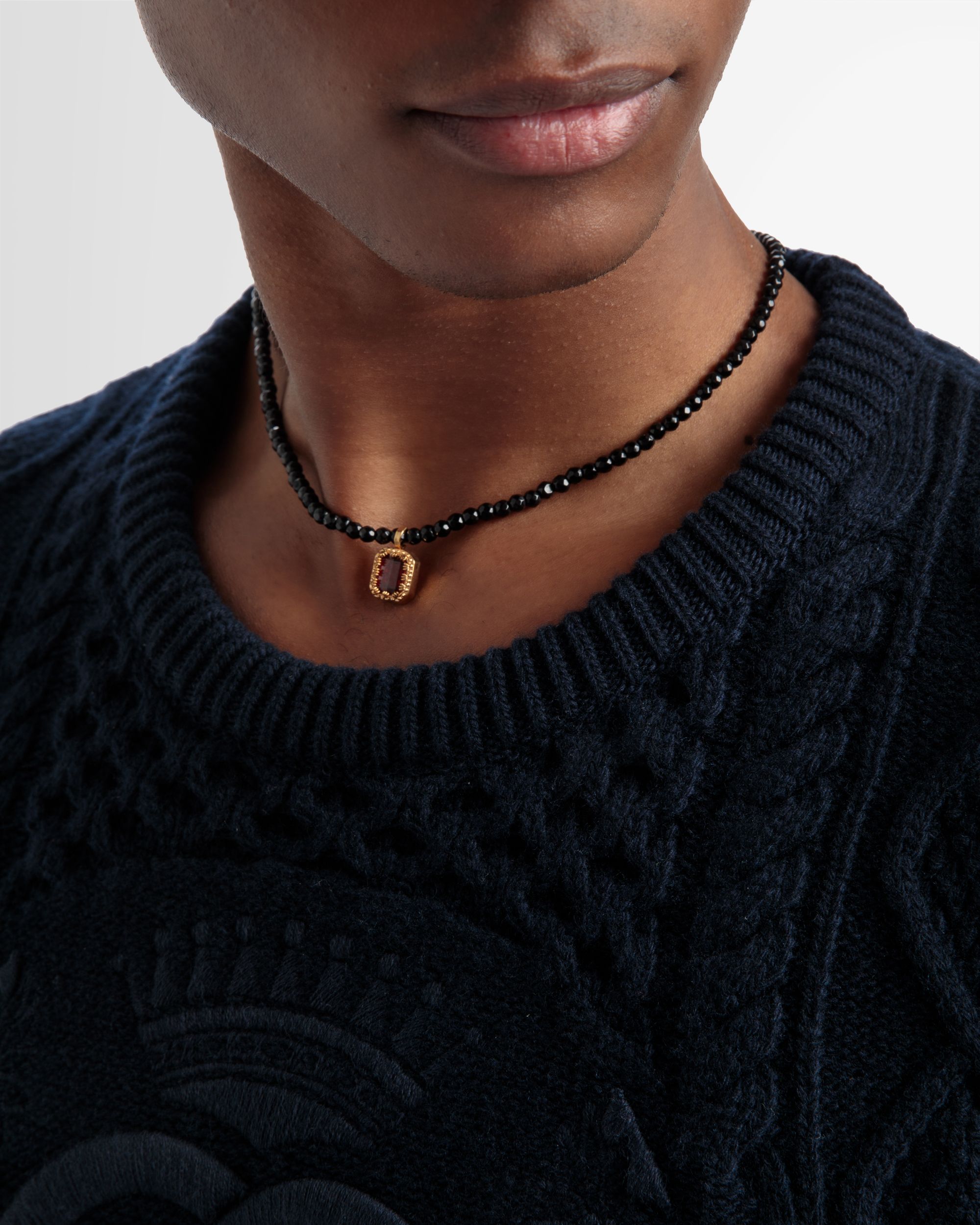 Collier Chaîne À Perles En Noir - Femme - Bally - 02