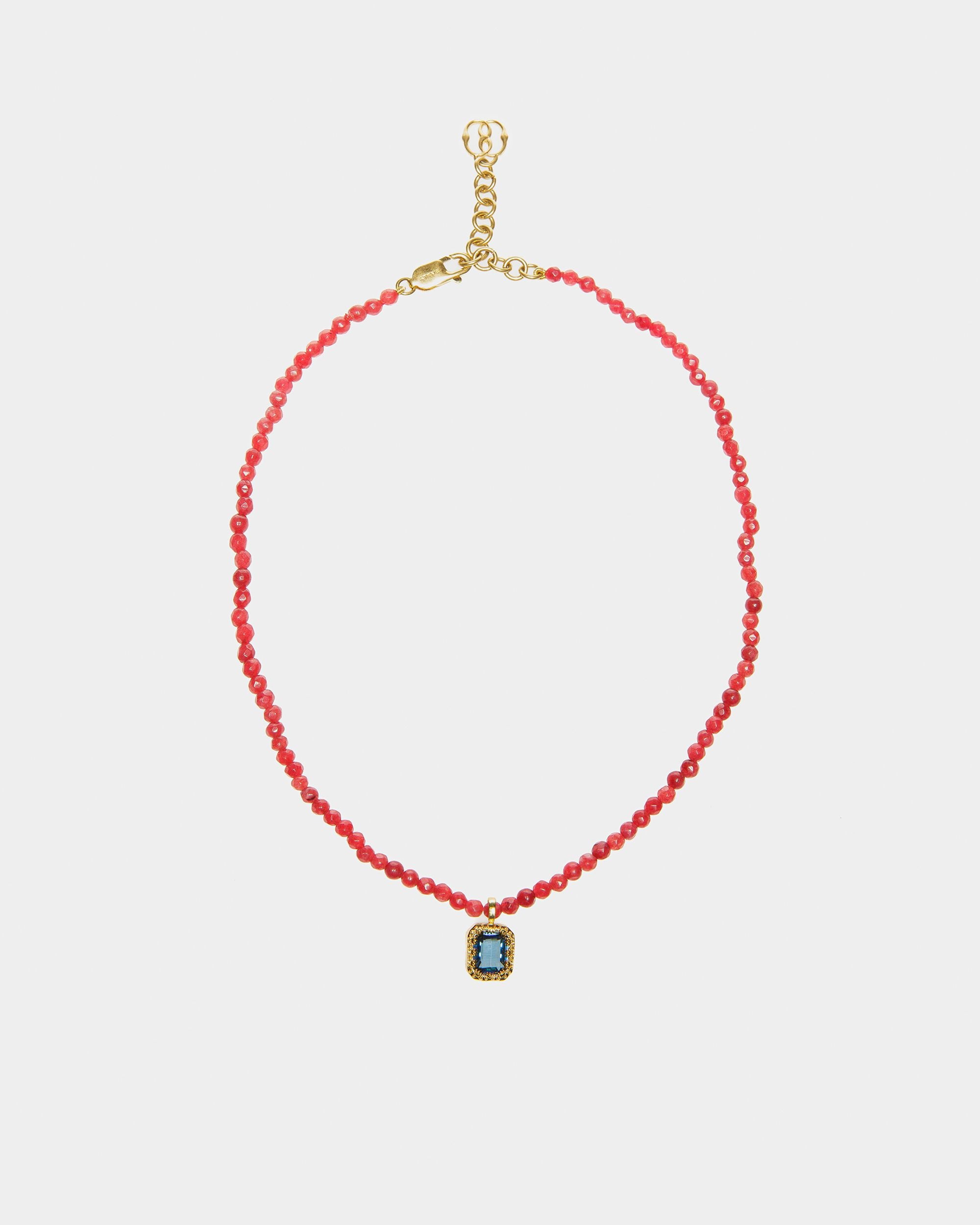 Collier Chaîne À Perles En Rouge - Femme - Bally - 01