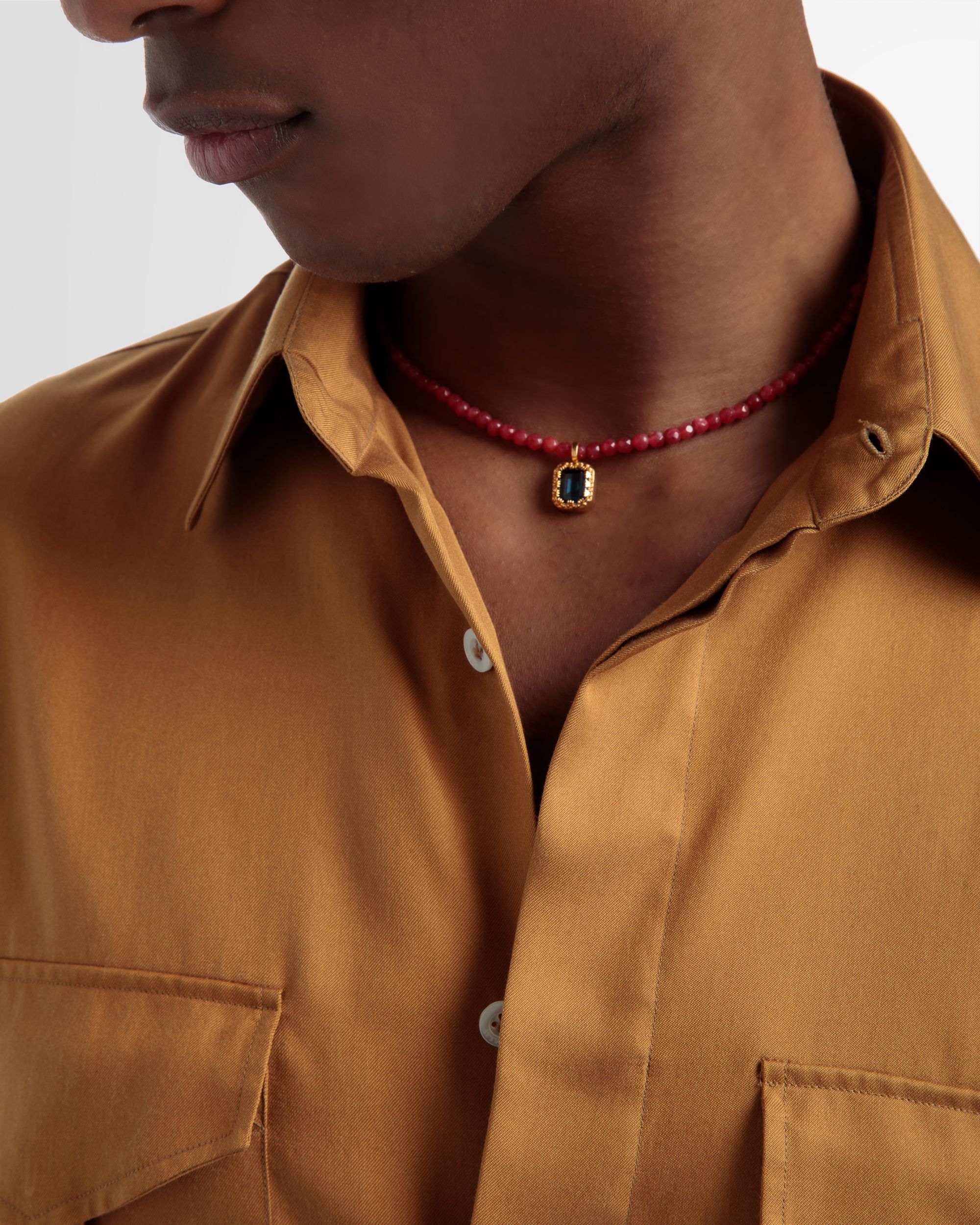 Collier Chaîne À Perles En Rouge - Femme - Bally - 02
