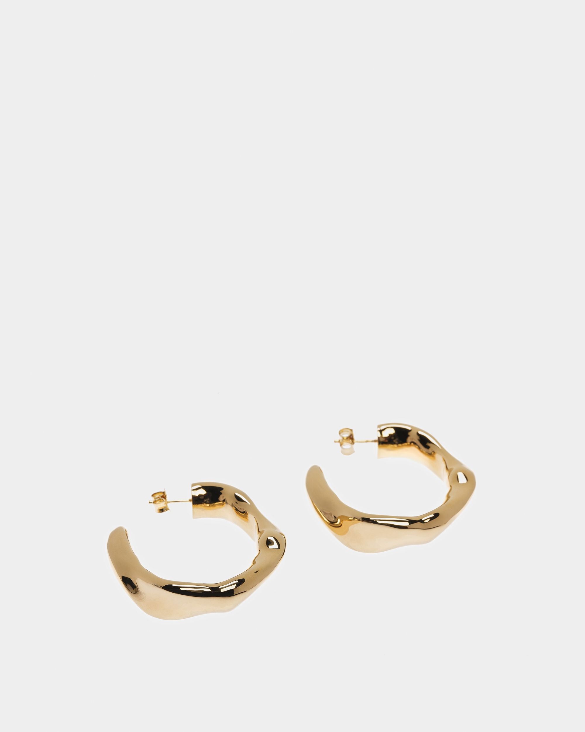 Grandes Créoles Couleur Or Jaune - Femme - Bally - 01