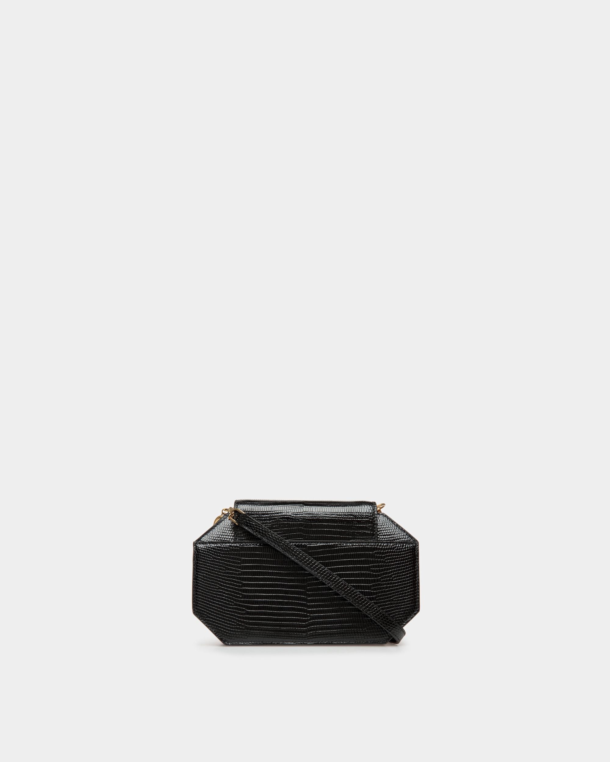 Emblem Octogone En Cuir Noir - Femme - Bally - 02