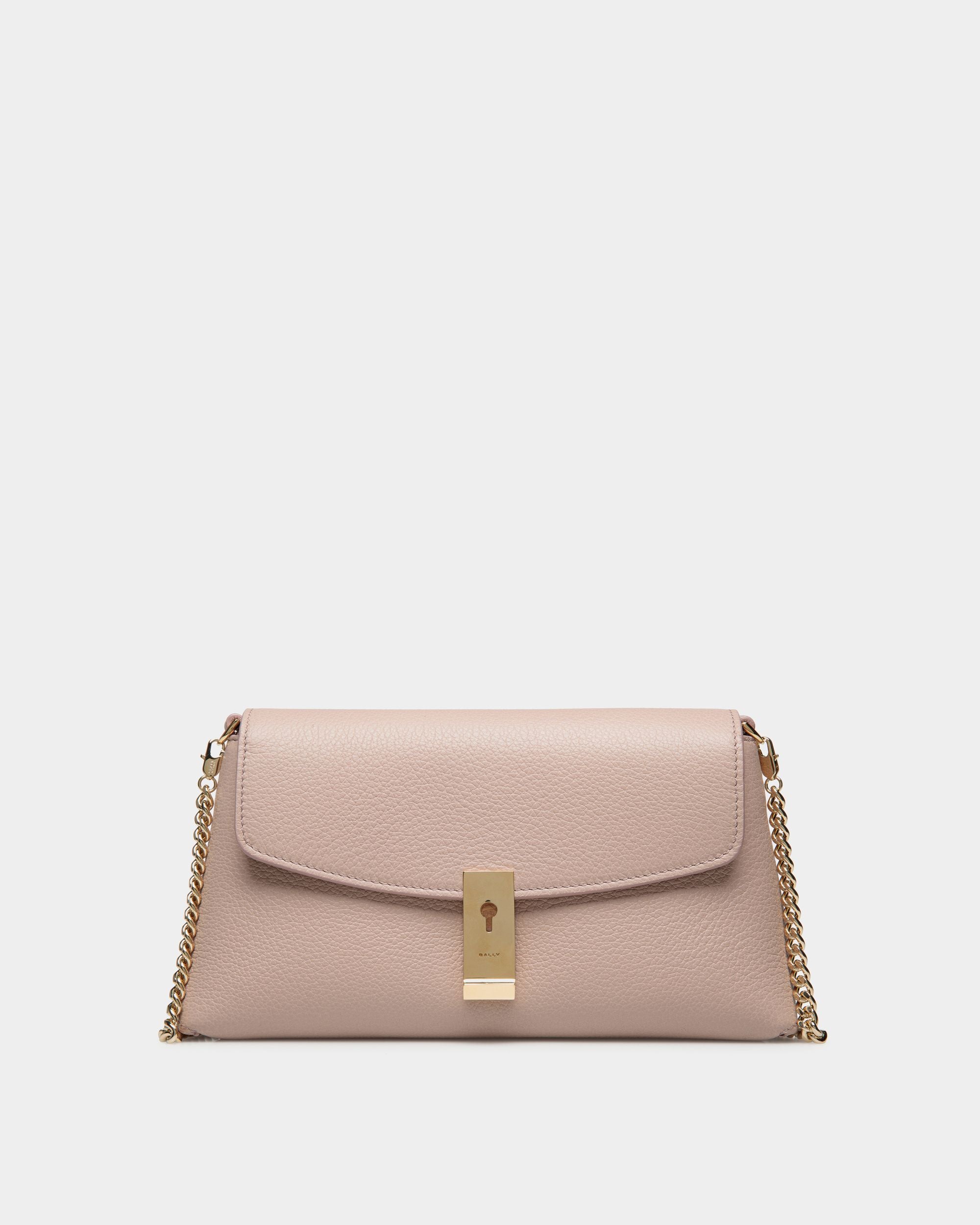 Mini Sac Multi-Fonction Lock Me En Cuir Grainé Beige Clair - Femme - Bally - 01