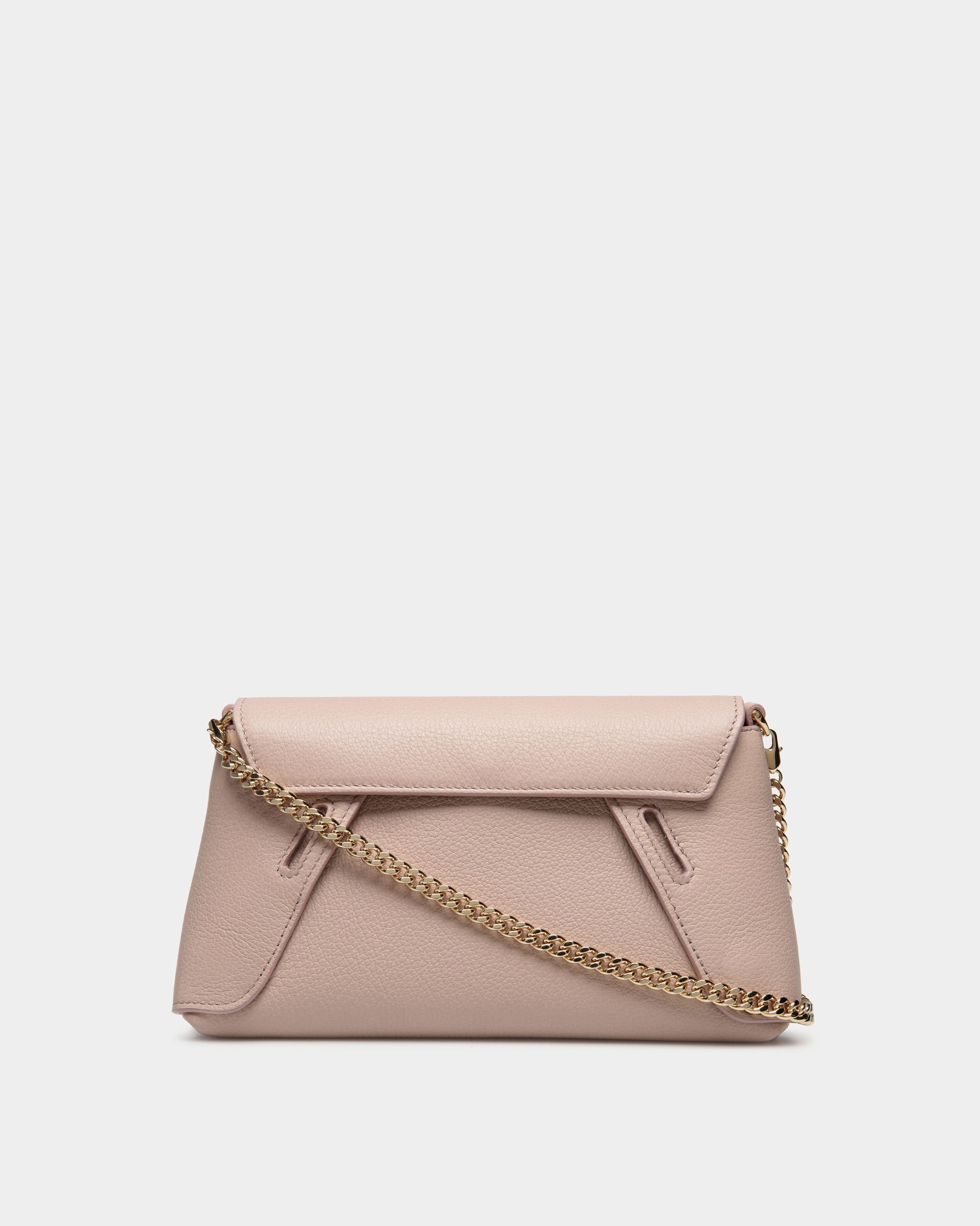 Mini Sac Multi-Fonction Lock Me En Cuir Grainé Beige Clair - Femme - Bally - 02