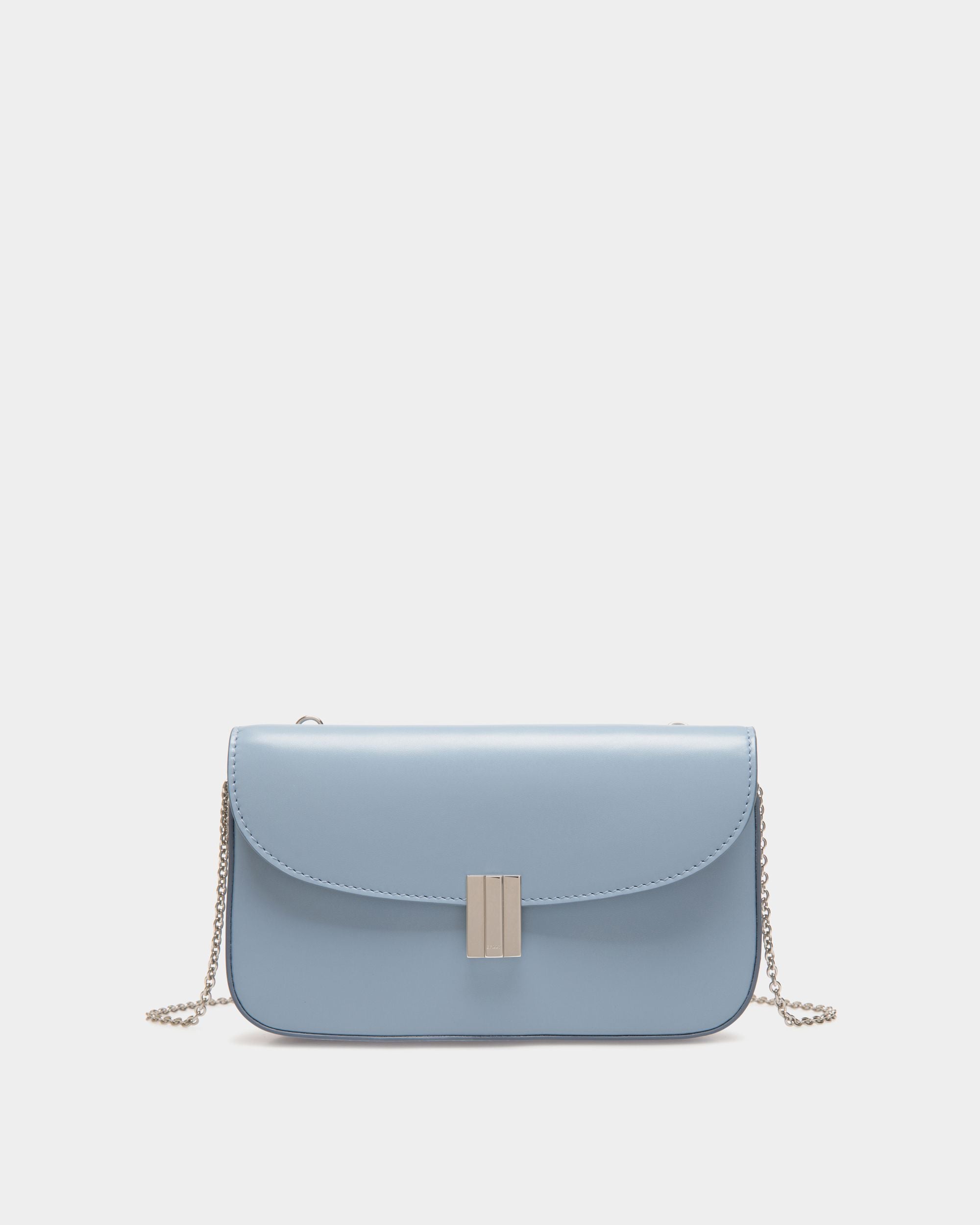Étui Porte-Téléphone Ollam En Cuir Light Blue - Femme - Bally - 01