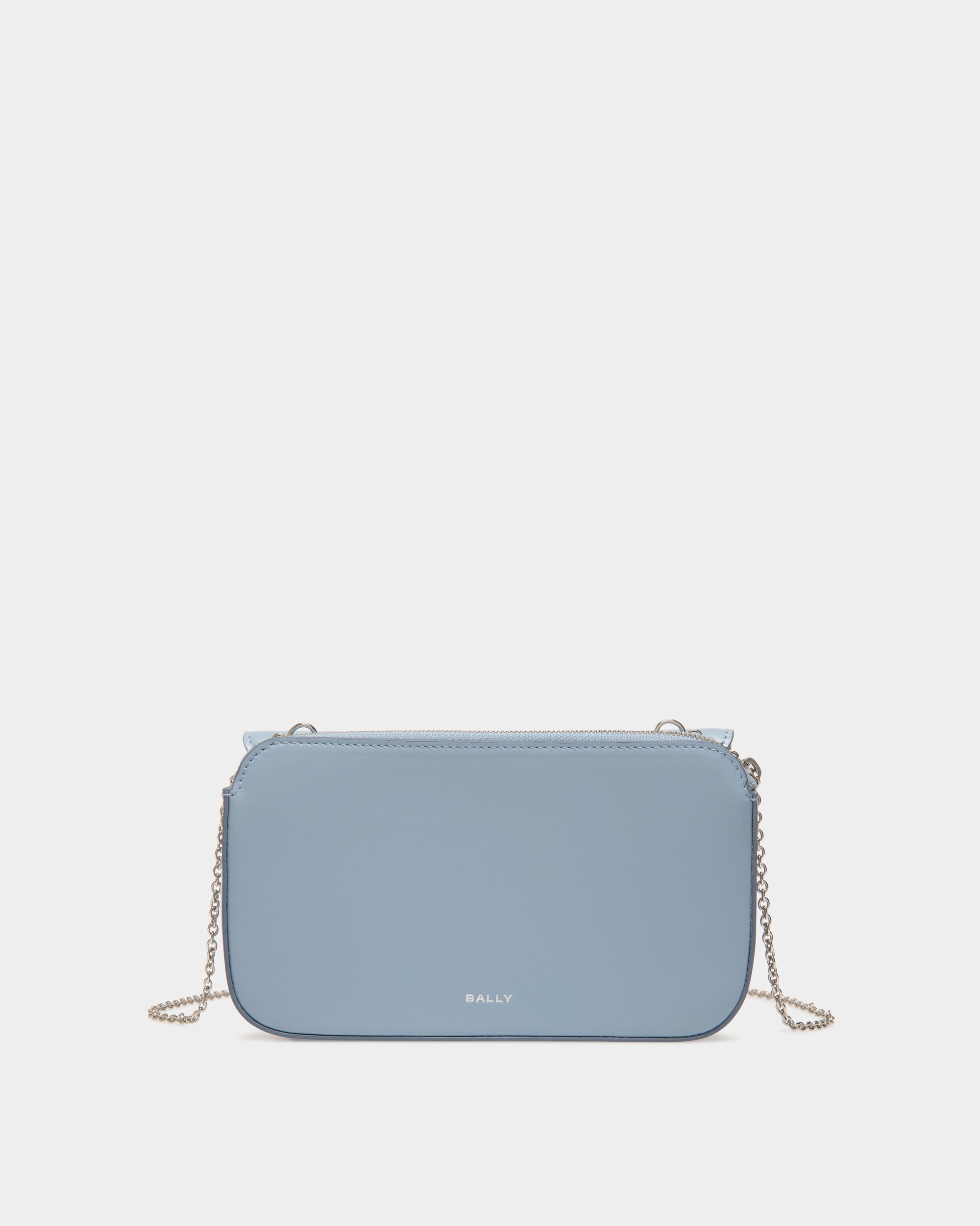 Étui Porte-Téléphone Ollam En Cuir Light Blue - Femme - Bally - 02