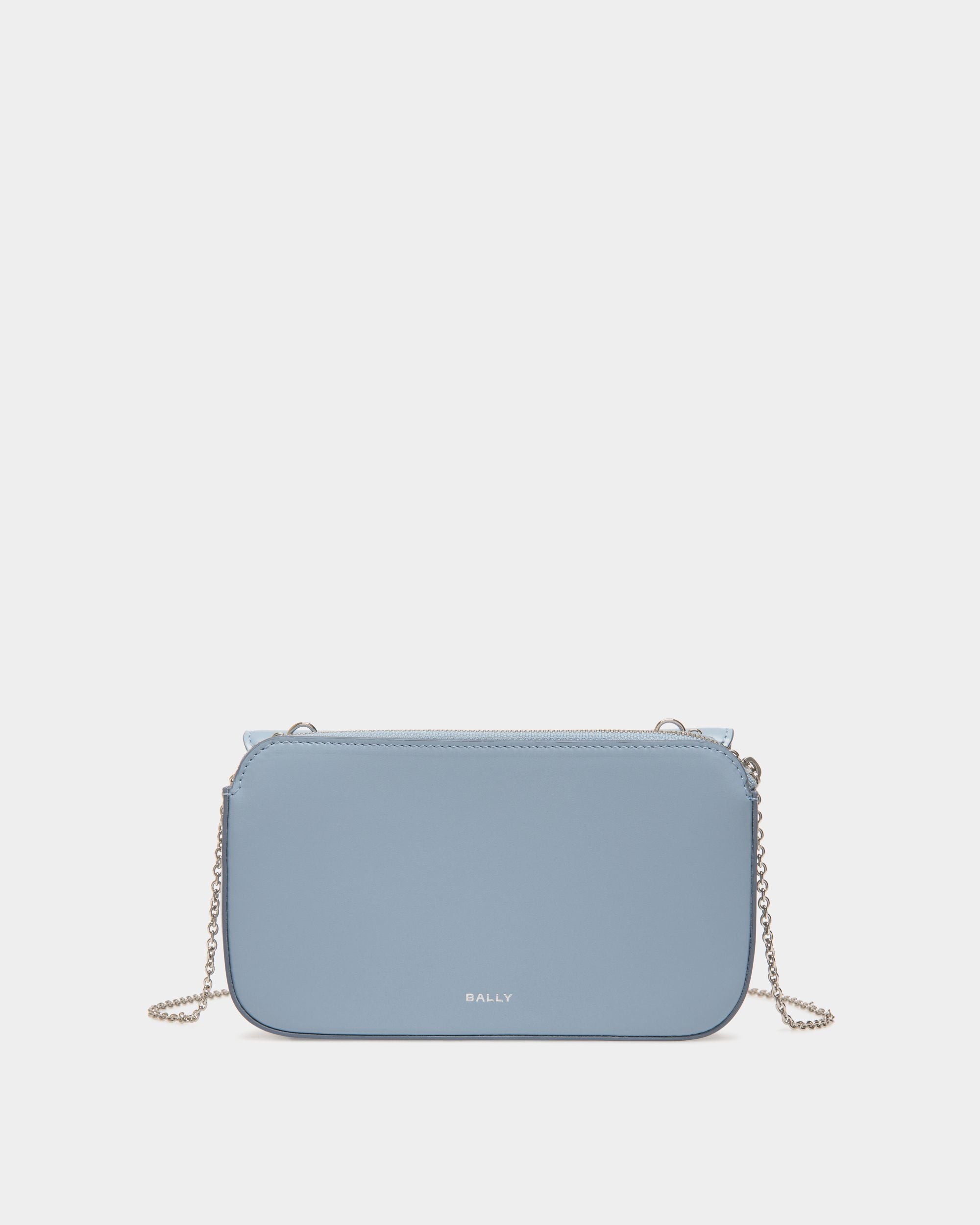 Étui Porte-Téléphone Ollam En Cuir Light Blue - Femme - Bally - 02