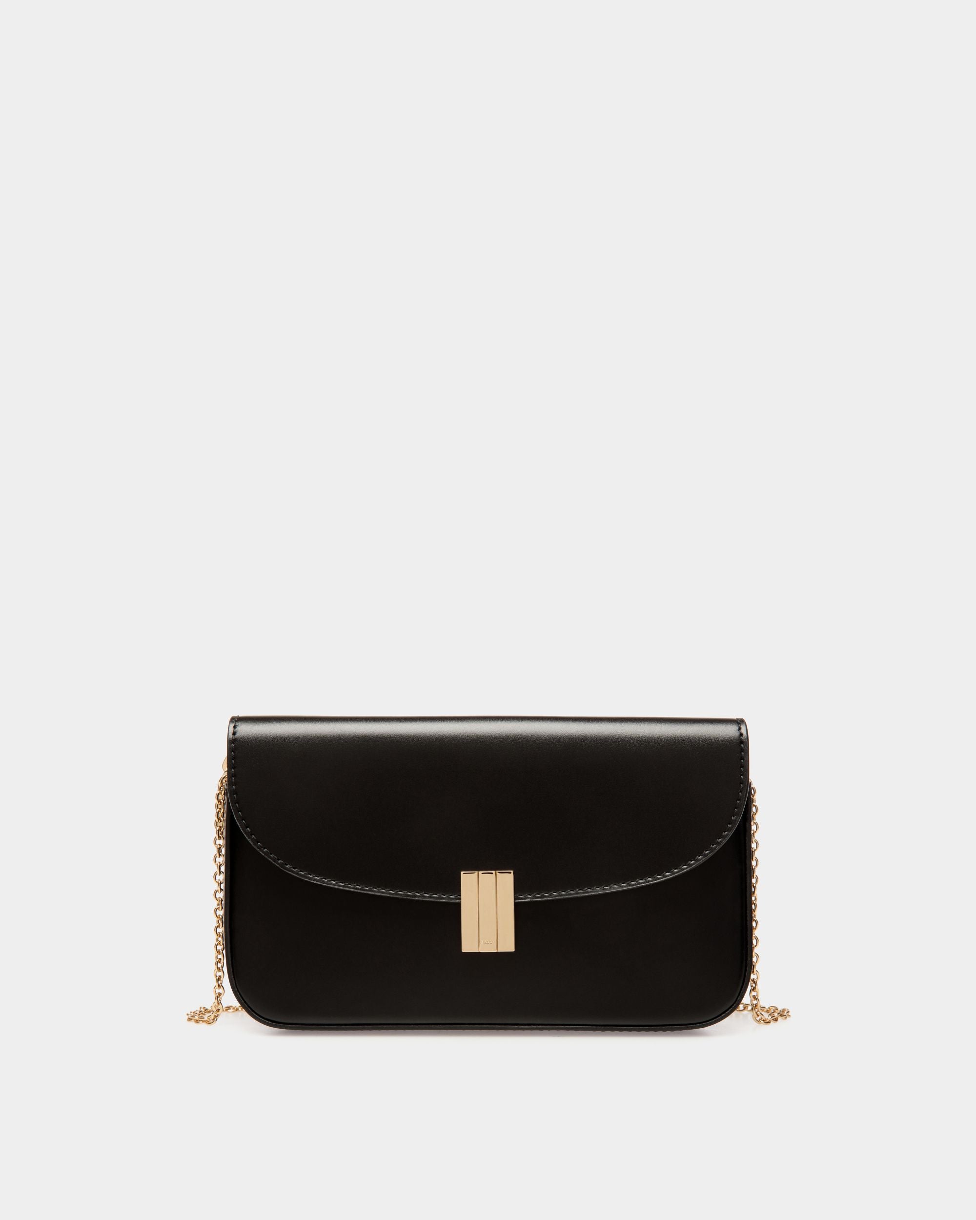 Étui Porte-Téléphone Ollam En Cuir Noir - Femme - Bally - 01