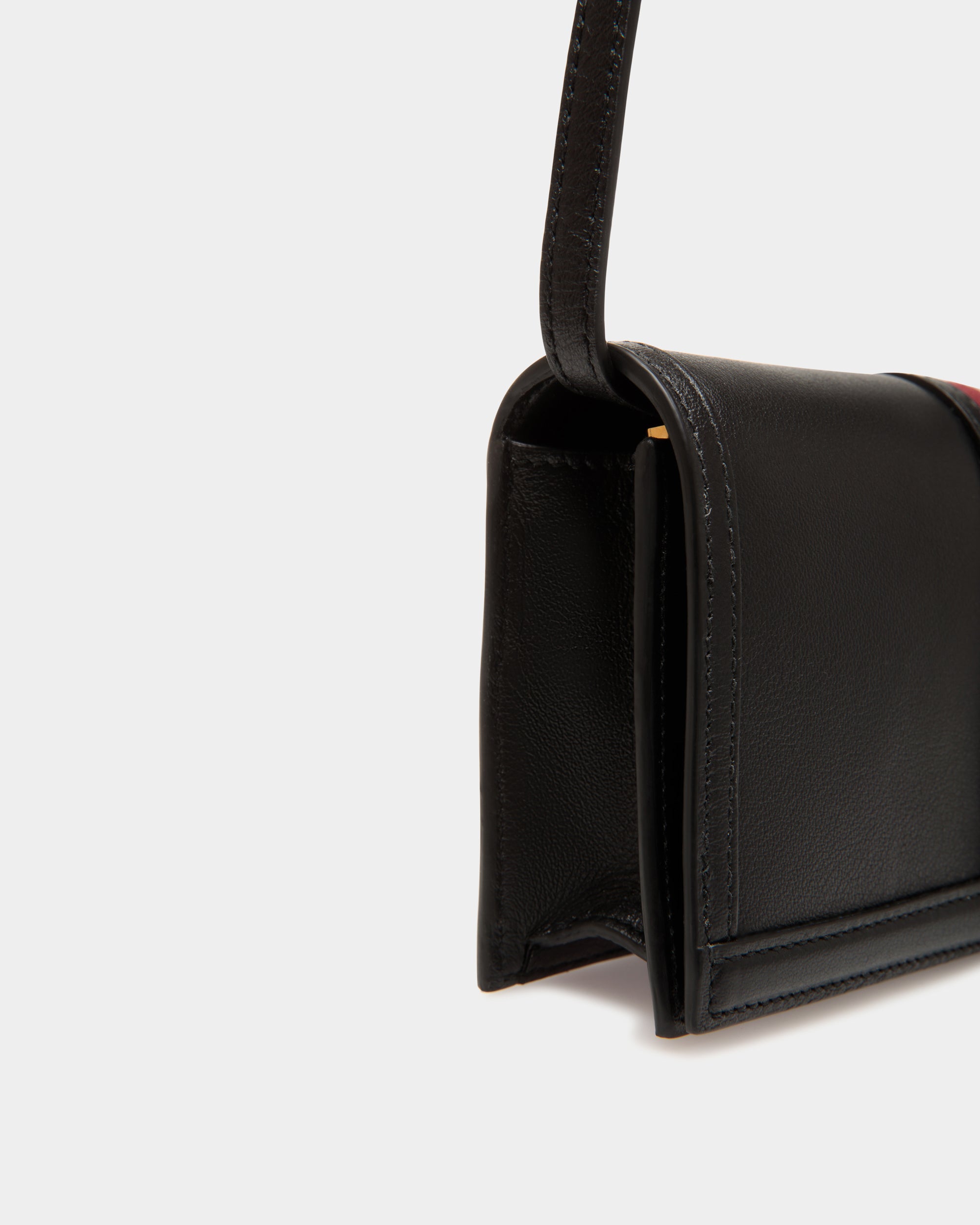 Étui Porte-Téléphone Code En Cuir Noir - Femme - Bally - 05