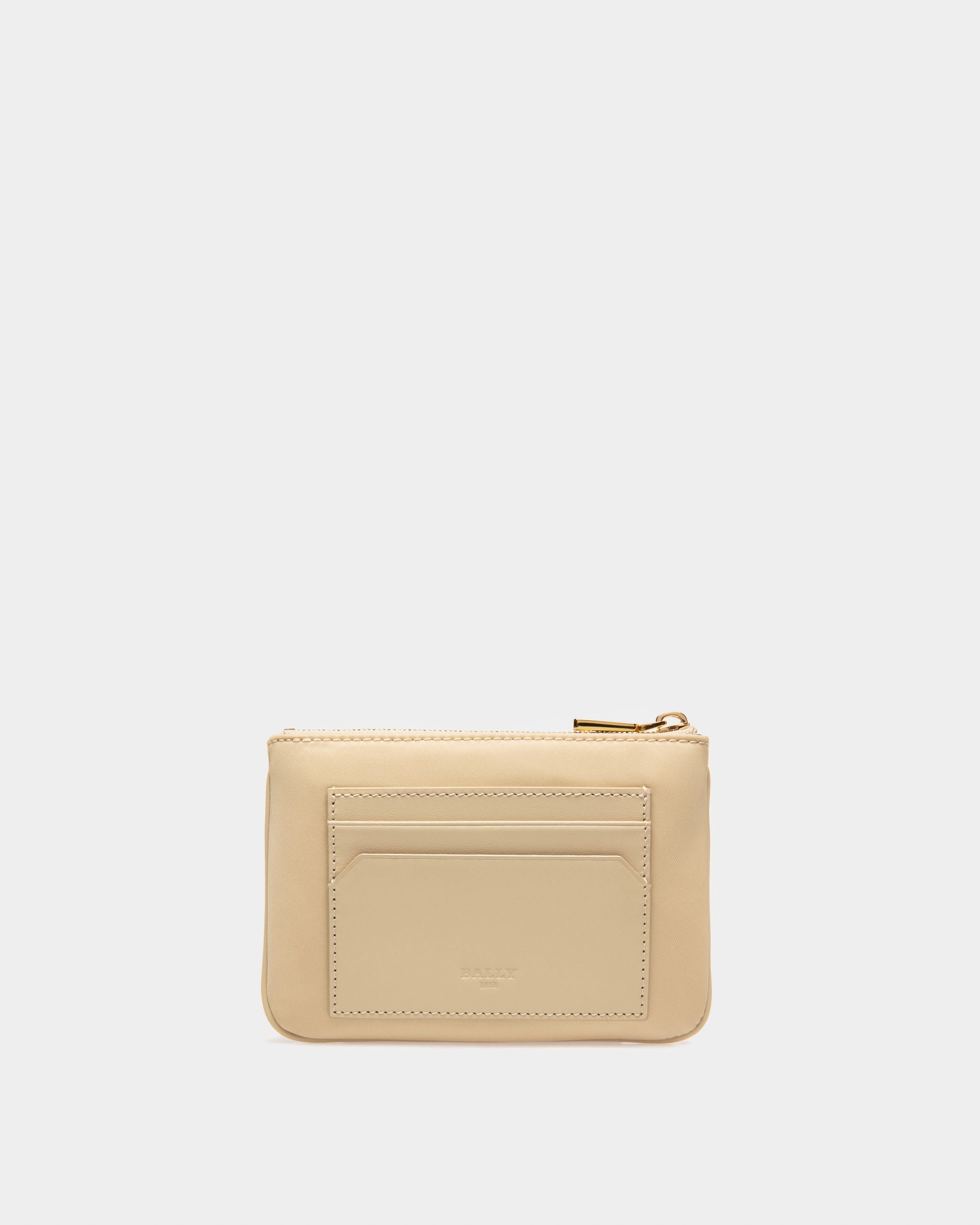Evod Portefeuille En Nylon Et Cuir Recyclés Beige Clair - Femme - Bally - 02