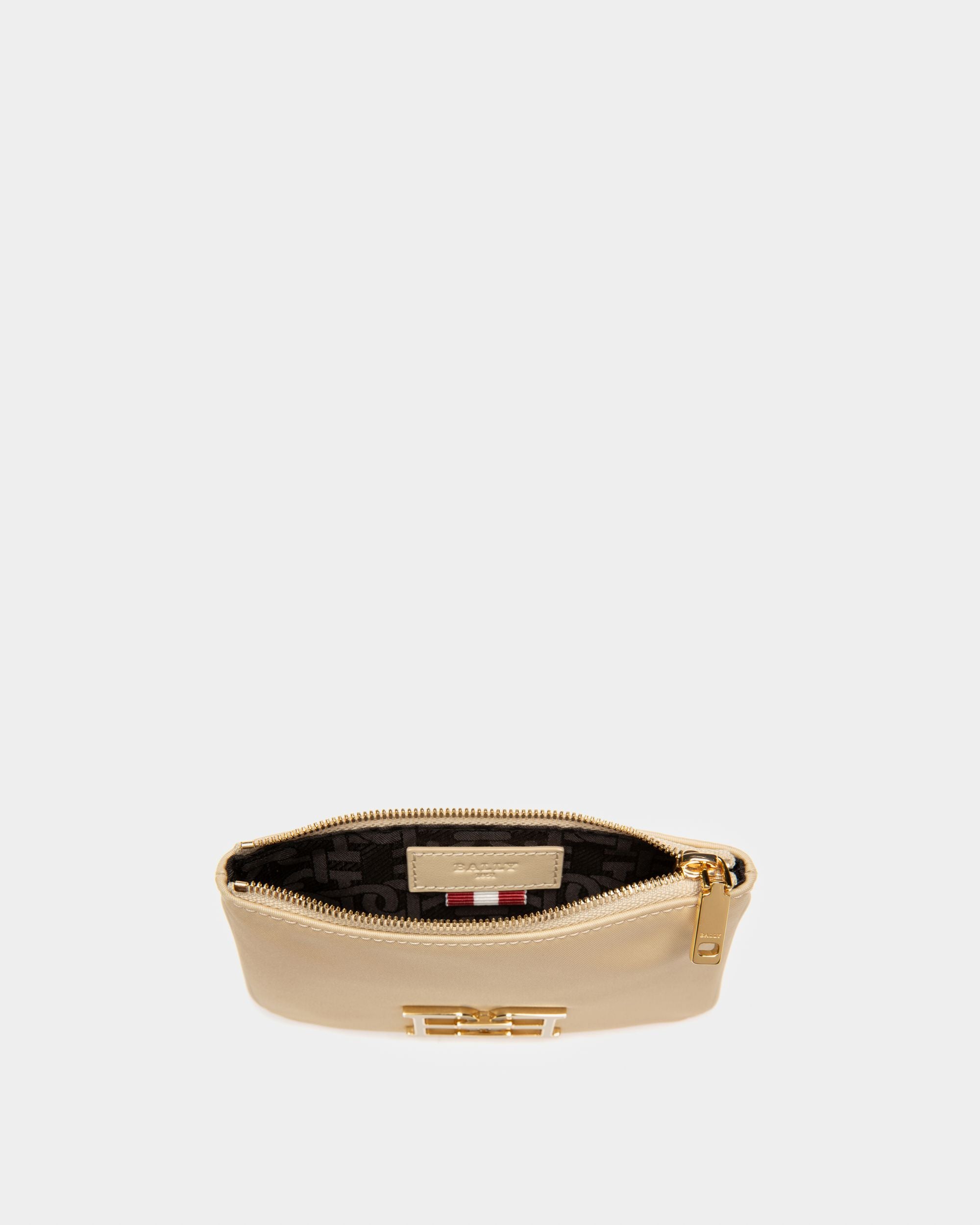 Evod Portefeuille En Nylon Et Cuir Recyclés Beige Clair - Femme - Bally - 03
