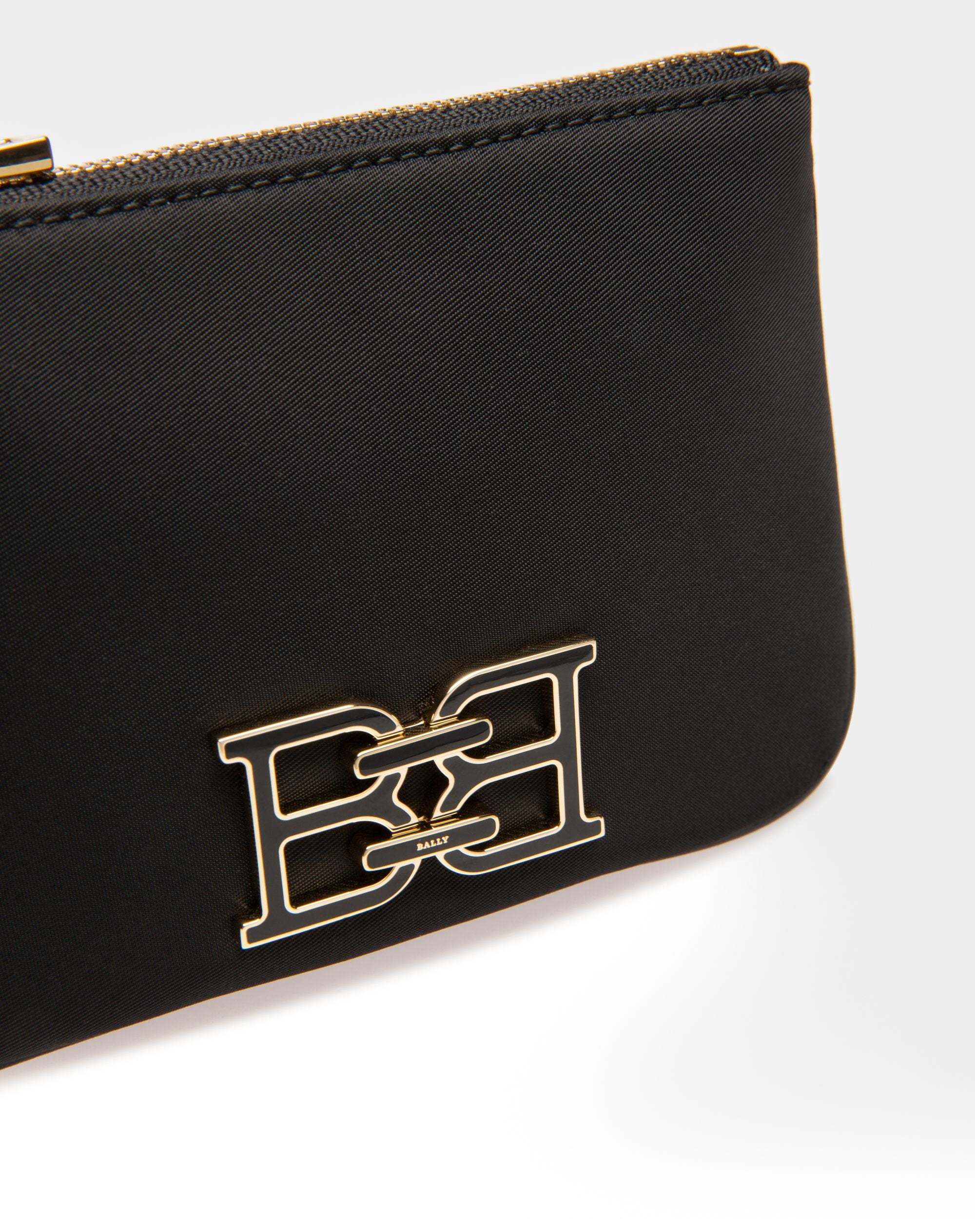 Evod Portefeuille En Nylon Et Cuir Recyclés Noir - Femme - Bally - 04