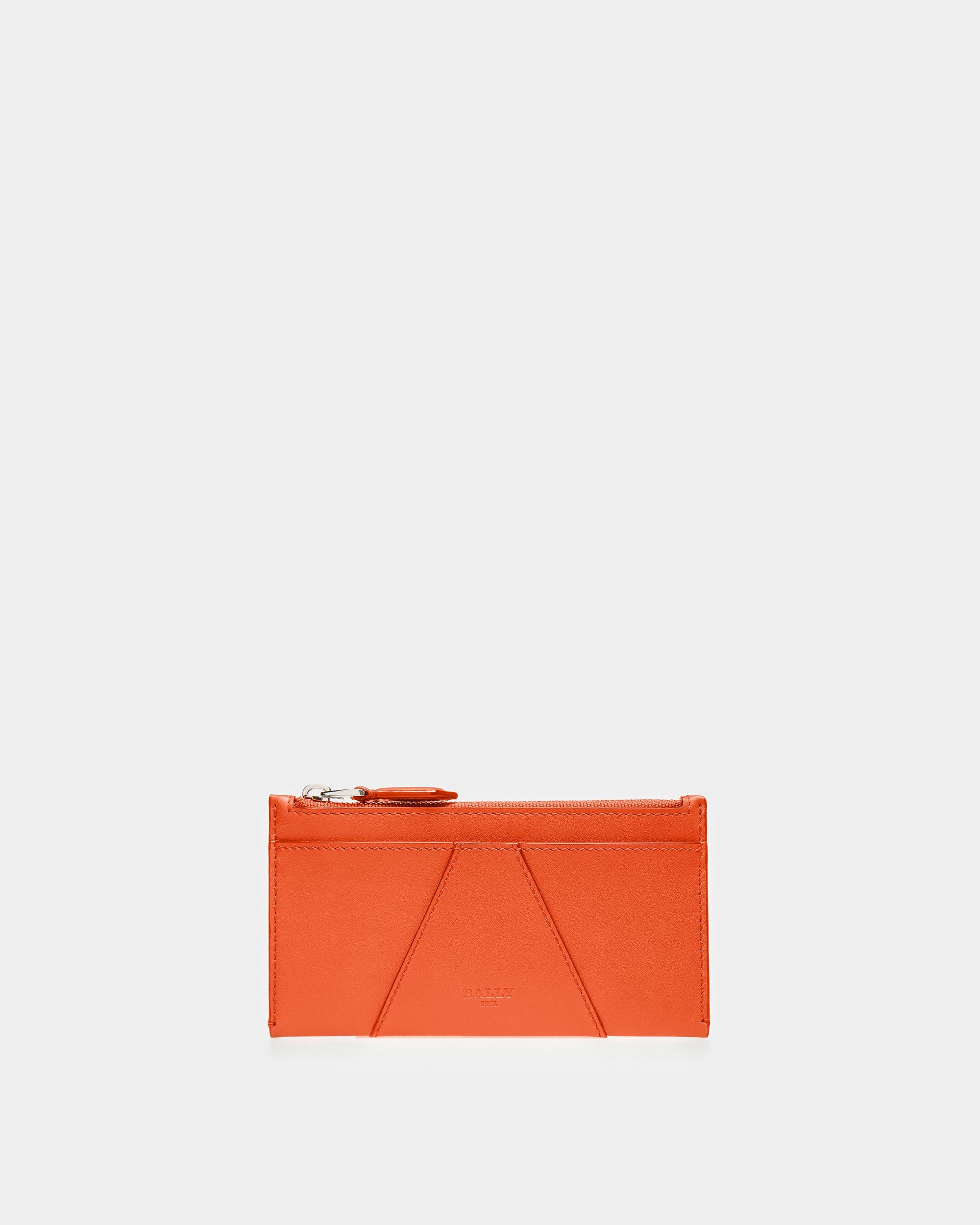 Adley Portefeuille En Cuir Orange - Femme - Bally - 01