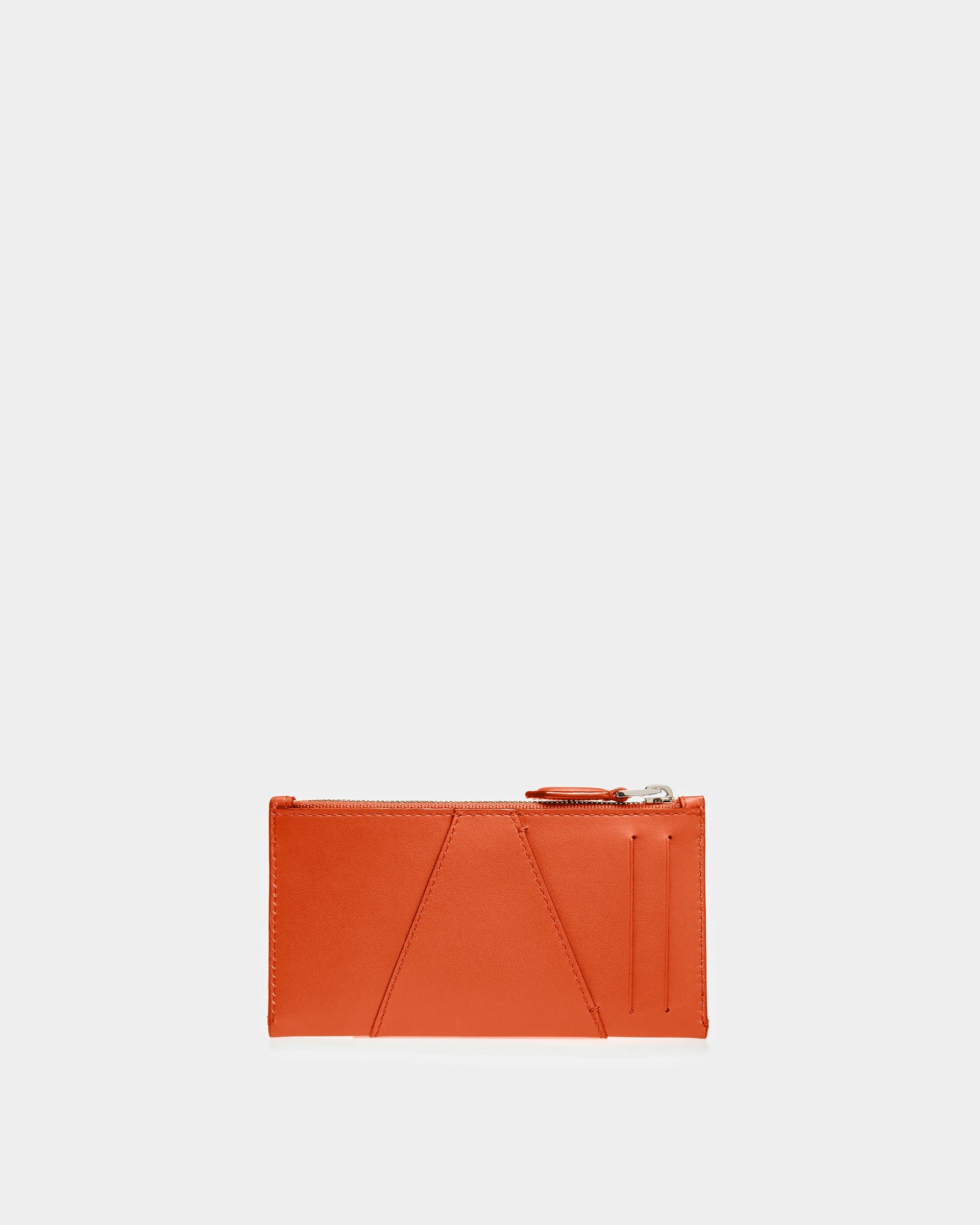 Adley Portefeuille En Cuir Orange - Femme - Bally - 02