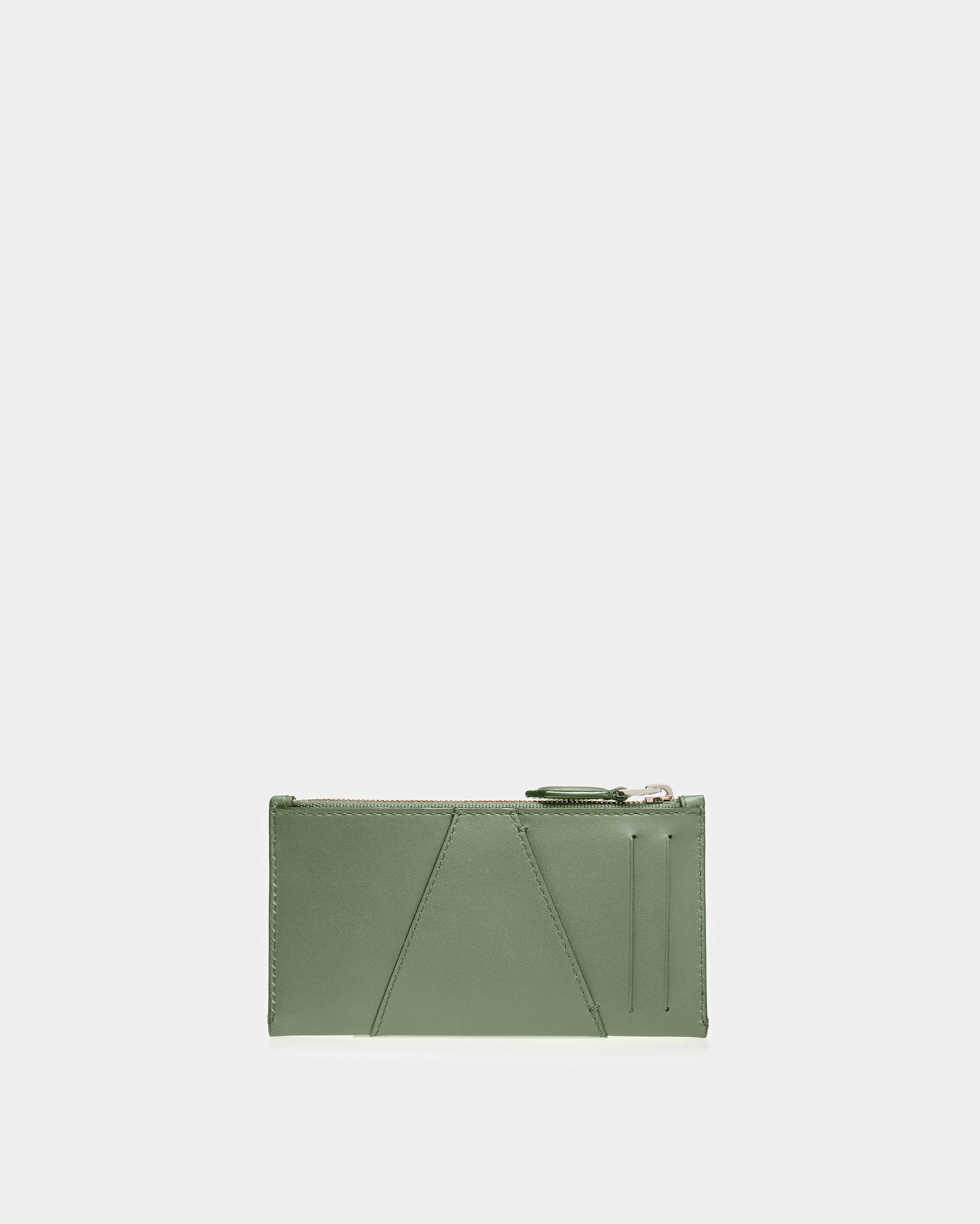 Adley Portefeuille En Cuir Vert Sauge - Femme - Bally - 02