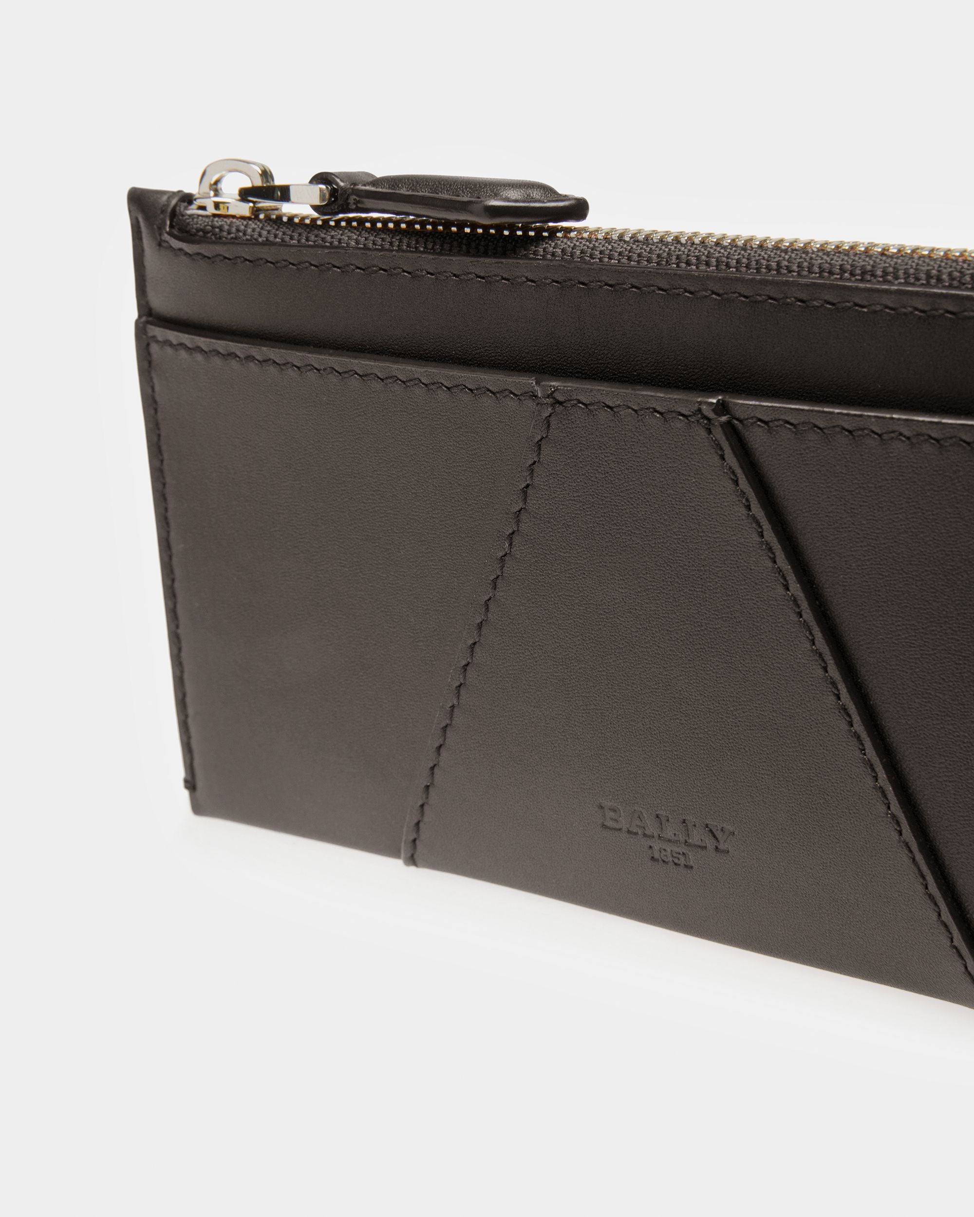Adley Portefeuille En Cuir Noir - Femme - Bally - 04