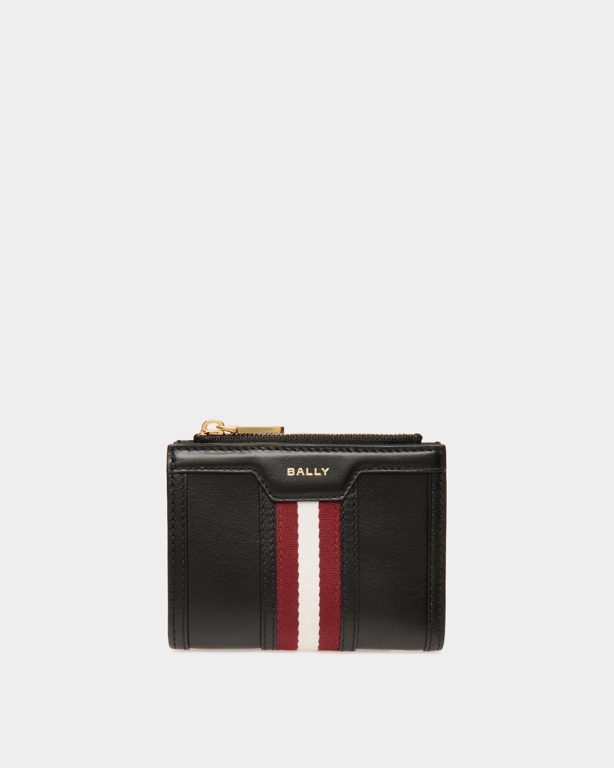 Portefeuille Code En Cuir Noir - Femme - Bally - 01