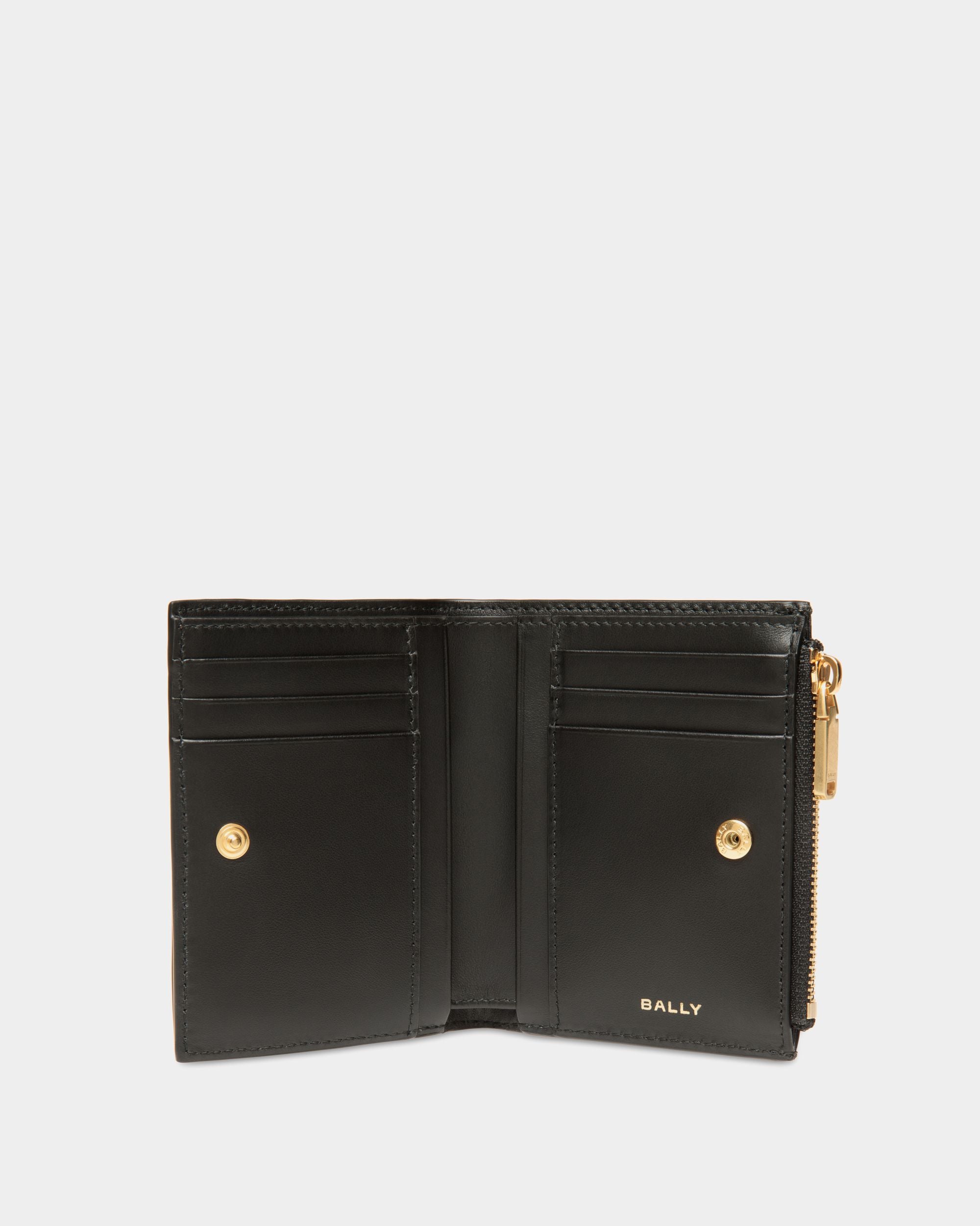Portefeuille Code En Cuir Noir - Femme - Bally - 03